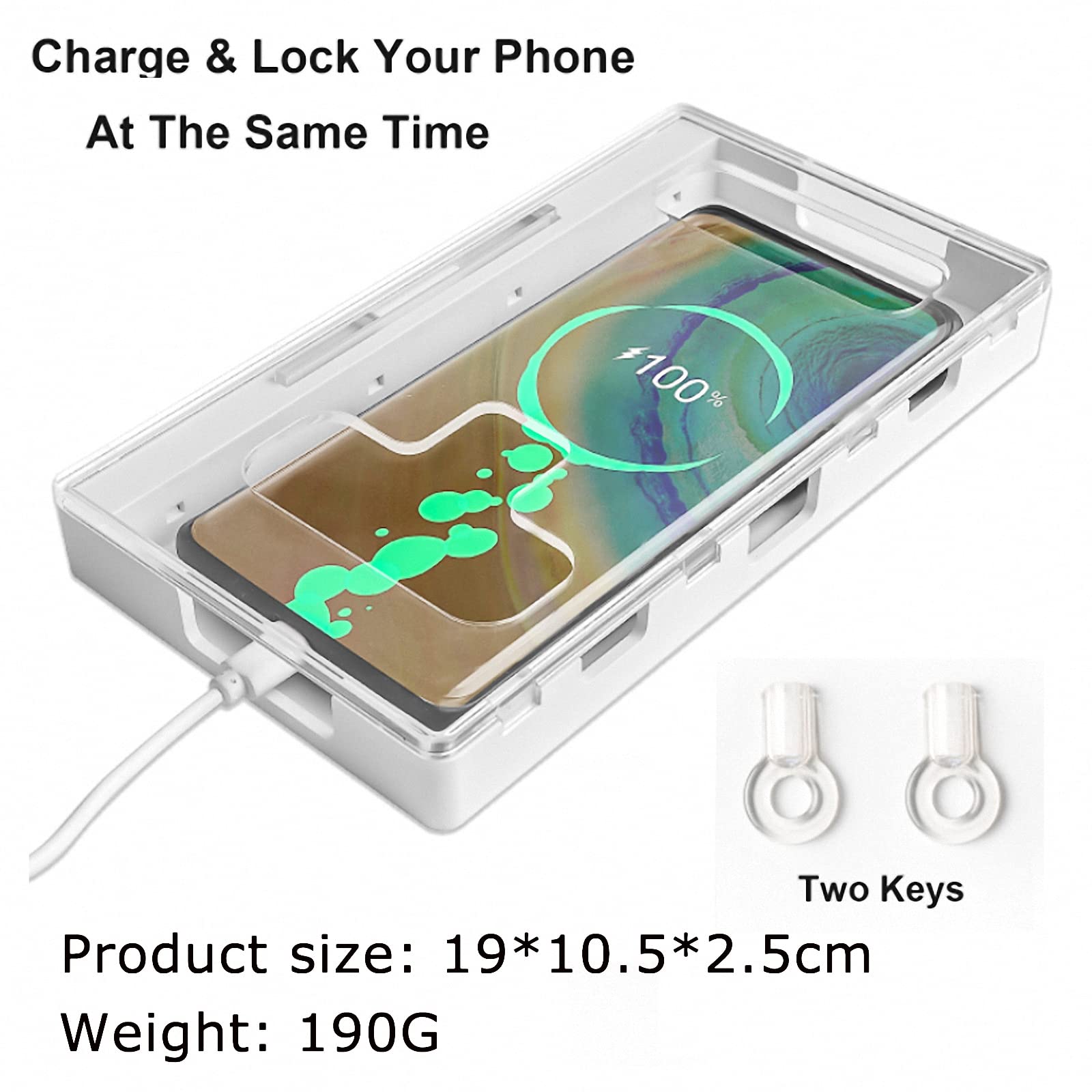 Organisateur Mural Pour Téléphone Et Télécommande Support Mural Transparent Pour Téléphone Ymapinc - Lot De 2 - Avec Trou De Charge - Pour Télécommandes Organiseur Mural Bureau