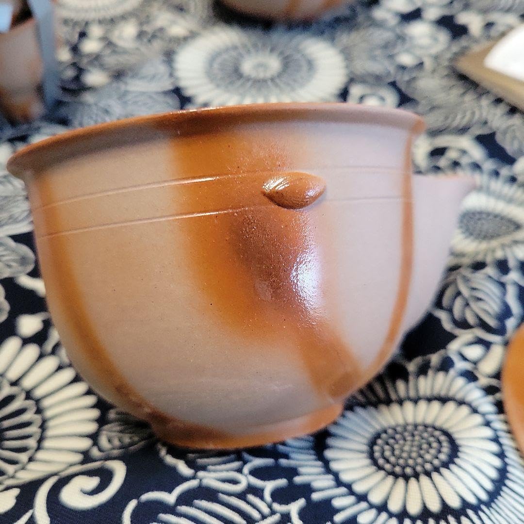 備前焼 木村陶峰 茶器 備前宝瓶 宝瓶 湯冷まし 茶杯 共箱 新品 未使用 備前焼 木村陶峰 煎茶器 宝瓶 湯冷まし 茶杯セット共箱 未使用品