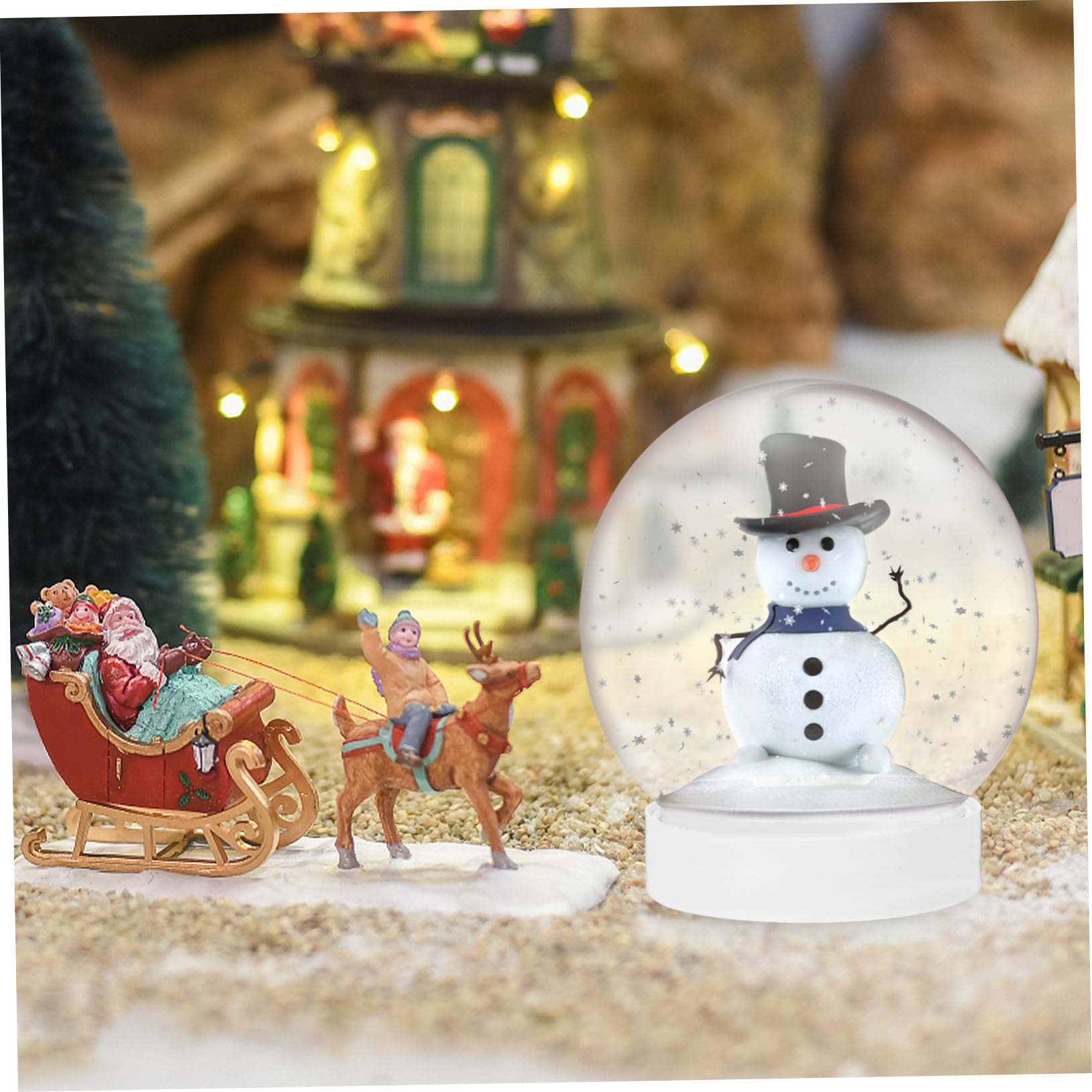 GOOHOCHY 10pcs Clear Water Globes for Christmas Crafts Lightweight Plastic Fillable Snow Globe Kit for Easy Decoration and Creative Projects for Holiday Crafting