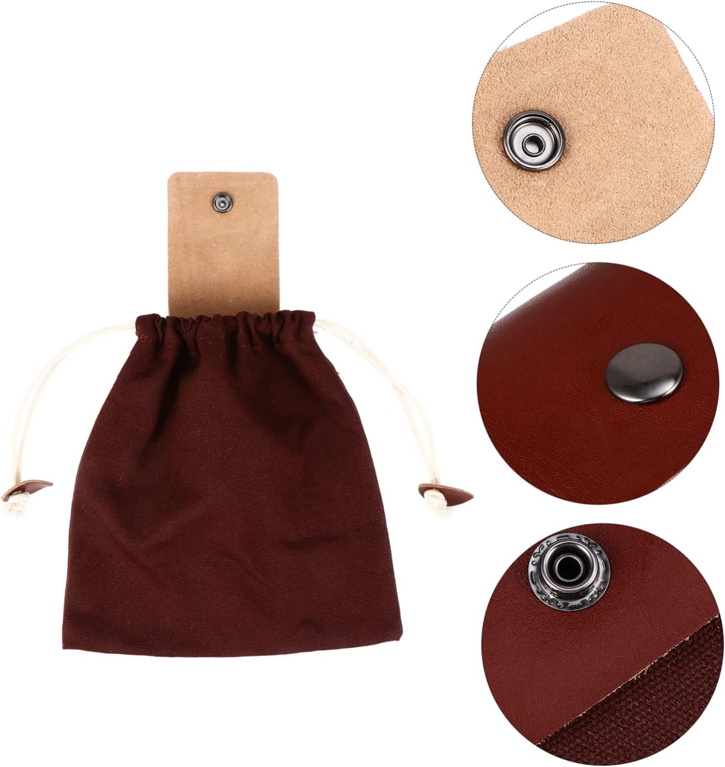 Canvas Waist Tool Organizer Bag with Leather Trim for Lawn Care image 5