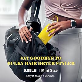 Auto Dual Voltage Hair Dryer Brush with European Travel Plug, Compact 2 Inch Oval Barrel One Step Hair Dryer & Styler Volumizer, Europe Travel Essentials for Women