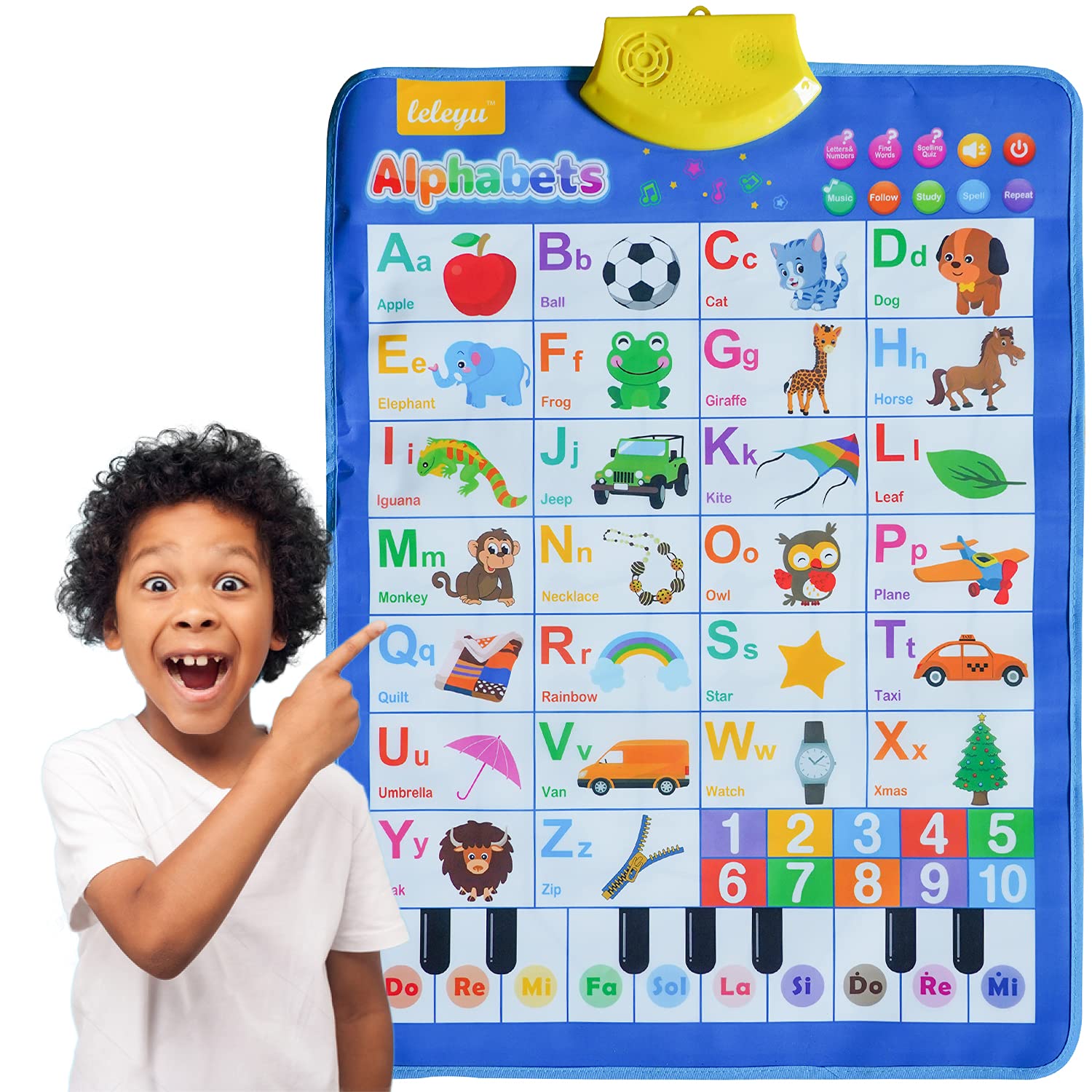 Buy FUNWISH Electronic Interactive Alphabet Wall Chart,Toddler Learning