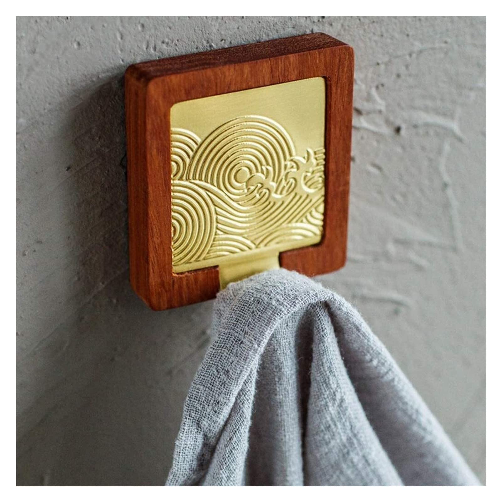 Attaccapanni Parete Ganci Appendiabiti In Ottone, Decorativi In Legno In Stile Cinese Gancio Singolo Per Ingresso Bagno Camera Da Letto Armadio Cucina Ingresso Soggiorno(A)
