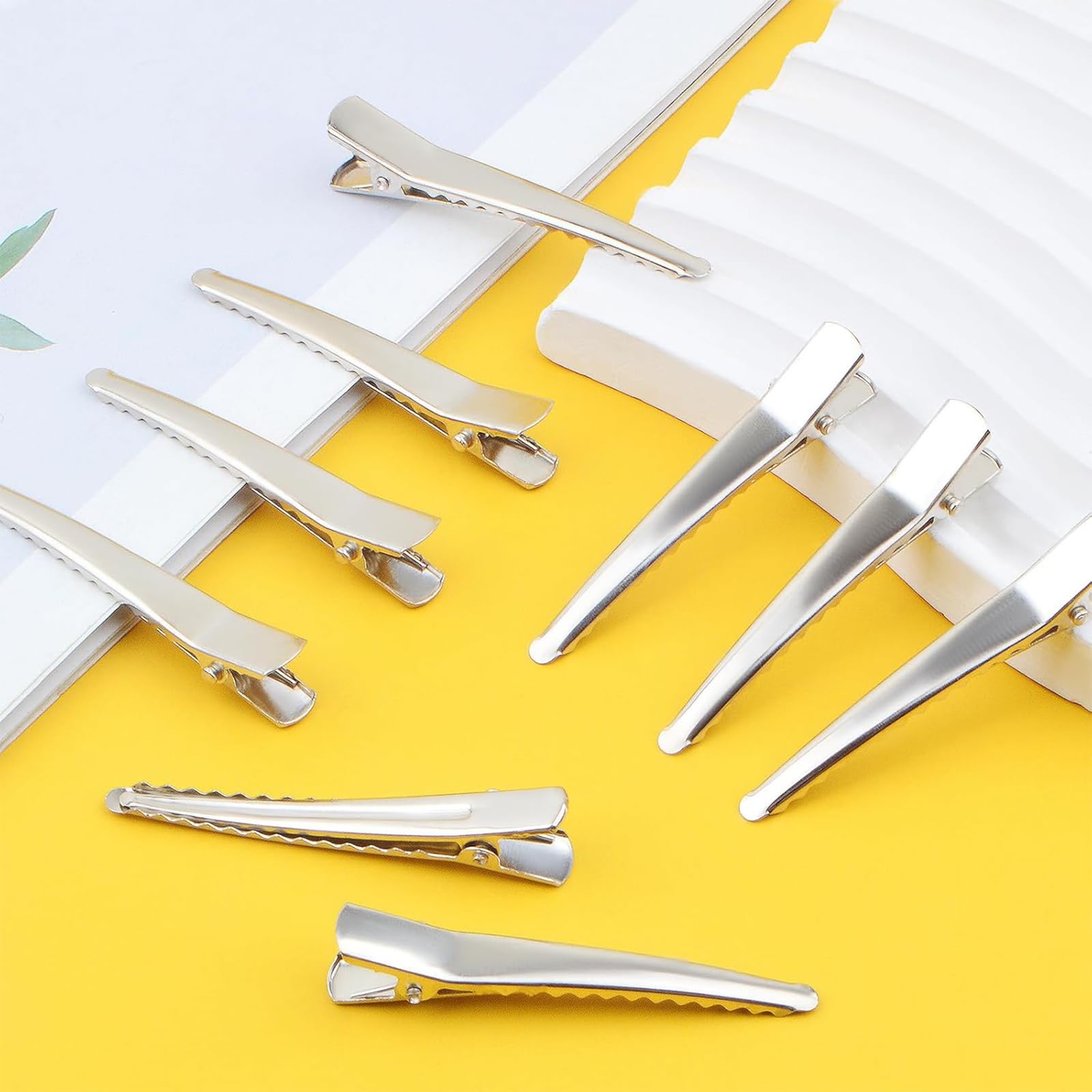 Duck Bill Hair Clips 200pcs Pin Curl Clips, Small Silver Hair Clips for Styling Alligator Clips Hair Pins - Image 4