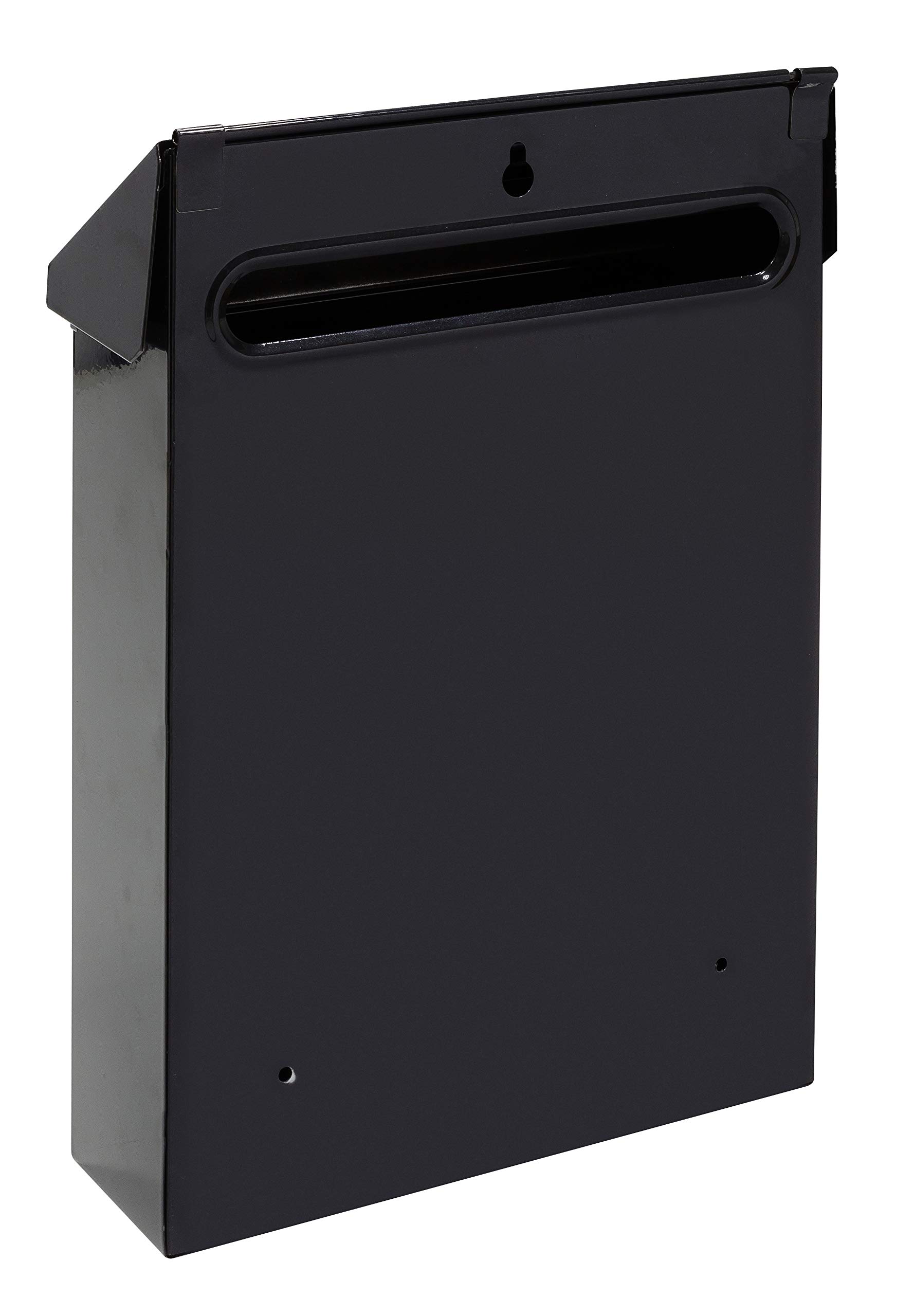 ARREGUI Smart Graphic E5724-STR Boîte aux Lettres en Acier avec Sérigraphie Décorative « Lines », Taille S (Courrier Format A5), avec Fente Arrière, Facile à Installer, Noir