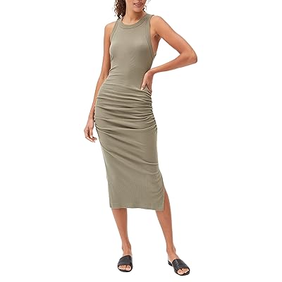 Michael Stars Wren Ultra Rib Midi Dress w/Slit Women