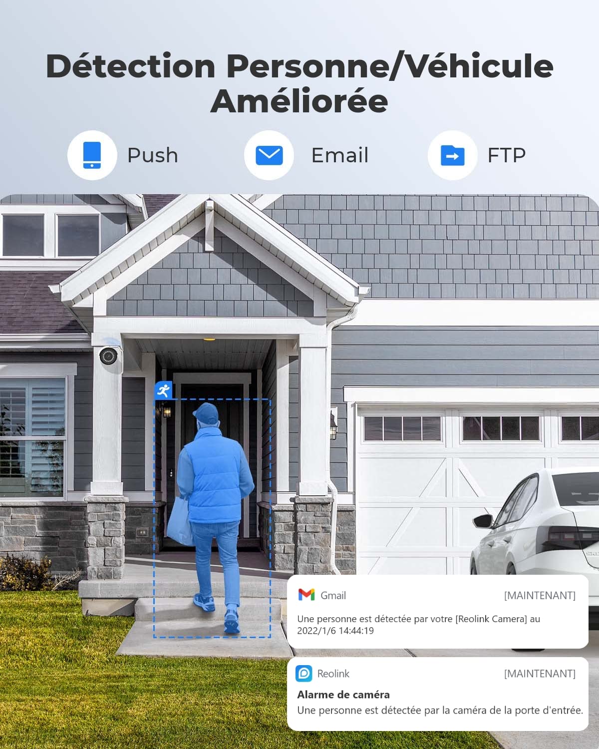 Reolink 5MP Caméra de Surveillance Extérieure PoE, Caméra IP Extérieure avec Détection Personne/Véhicule, Etanche IP67, Time Lapse, Vision Nocturne IR 30m, Support Audio et Carte microSD, RLC-510A | Caméra de surveillance extérieure vision nocturne IR 30
