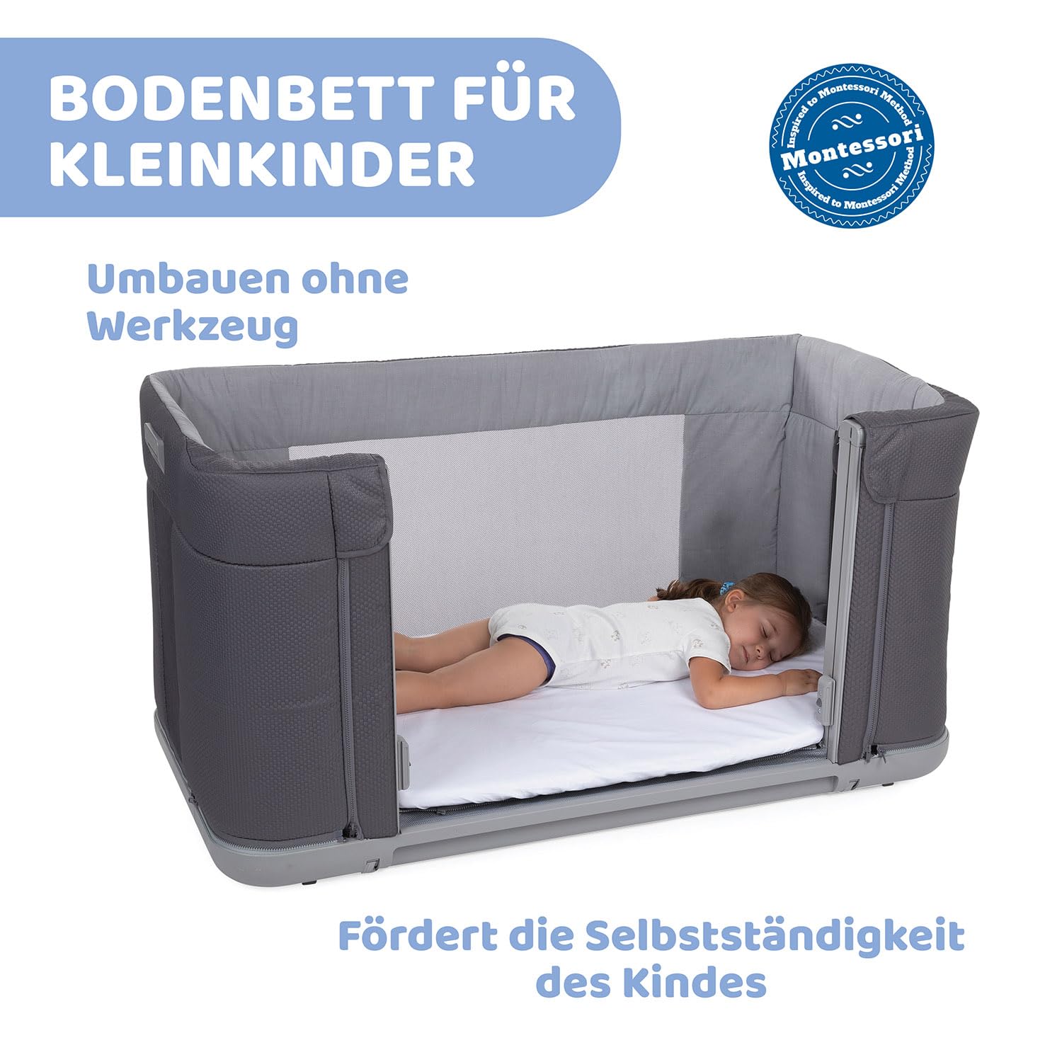 Chicco Next2Me Forever 3-in-1 Babybett für Neugeborene bis 4 Jahre, verstellbare Höhe, inklusive Matratze