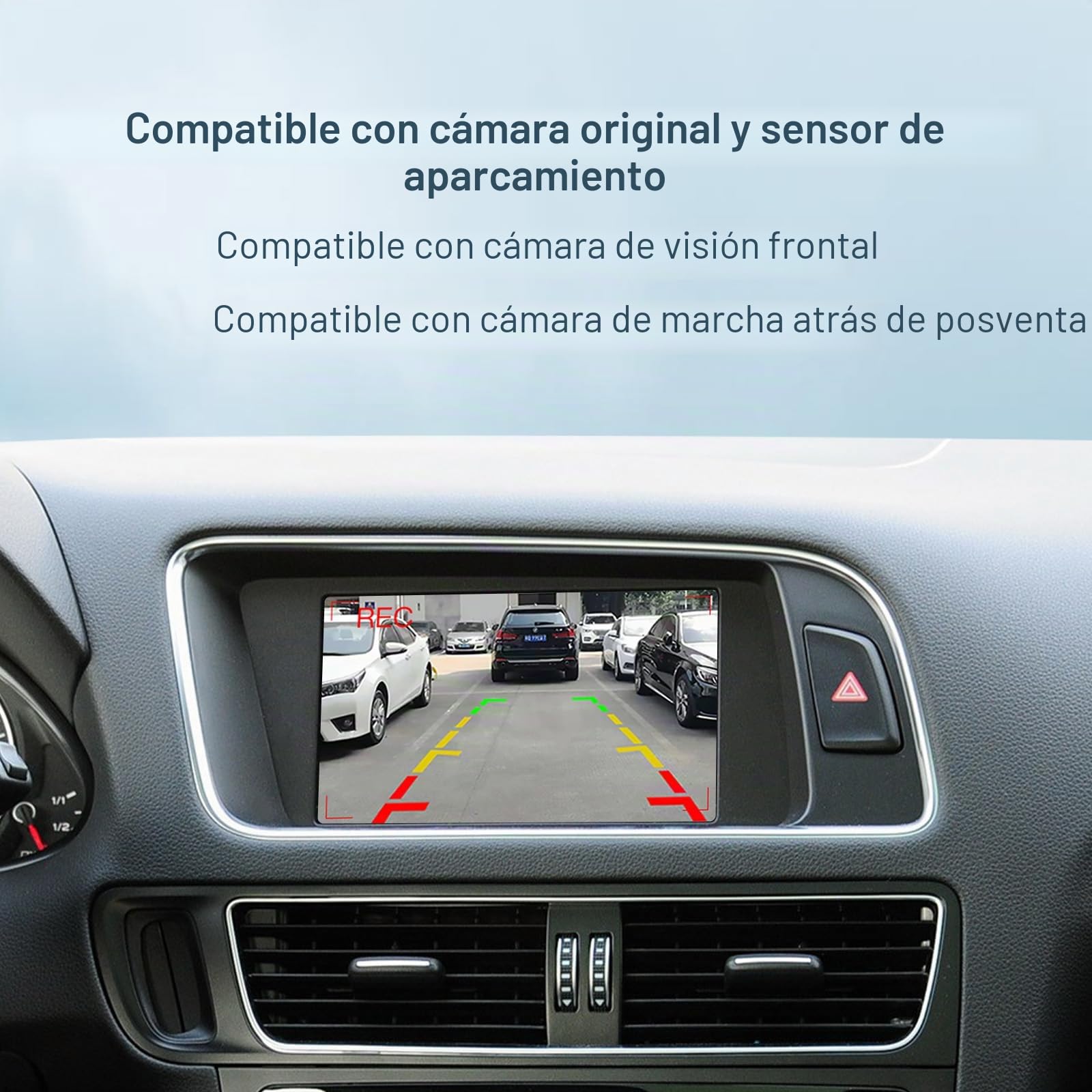 Modificación inalámbrica de coche CarPlay/Android Auto para Audi A4 2009-2015 AirPlay Mirror Link Soporte Multimedia Cámara de marcha atrás