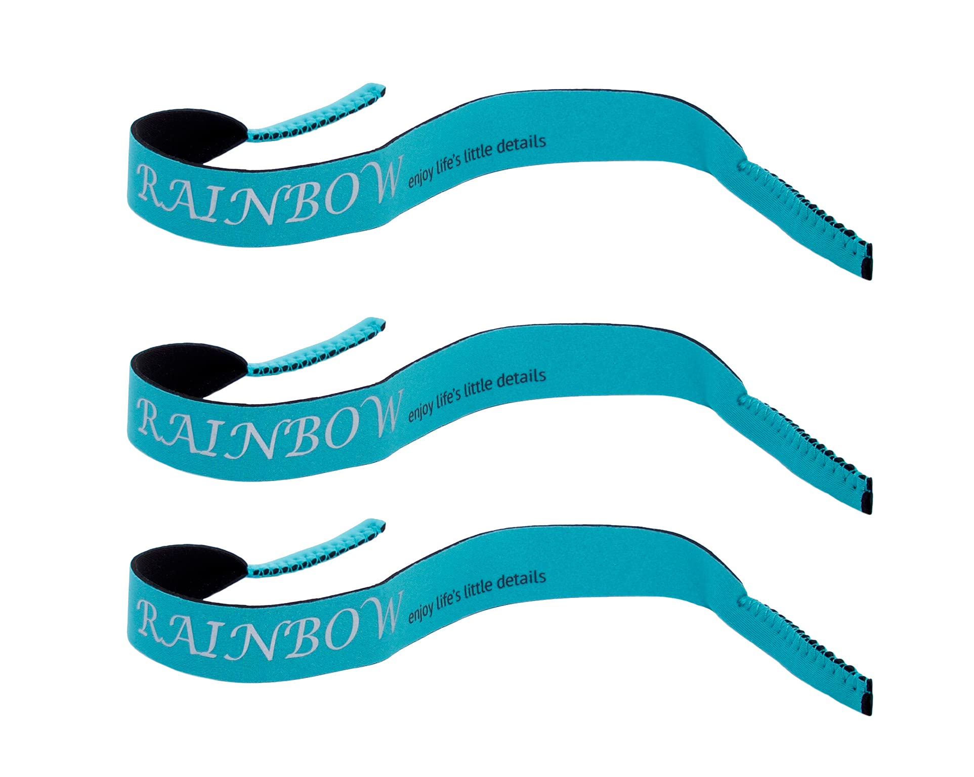 Rainbow Safety – Juego de 3 cuerdas para gafas de sol deportivas con cordón flotante de neopreno, color azul