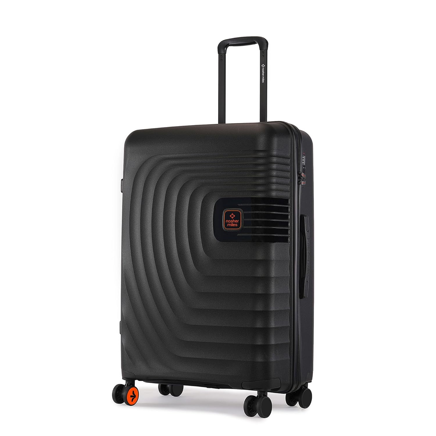 Nasher Miles Boston Hard-Sided Polypropylene Double Spinner Check-in Luggage 28 inch | 75cm | 8 Wheels Large Trolley Bag for Travel | Suitcase (Black)