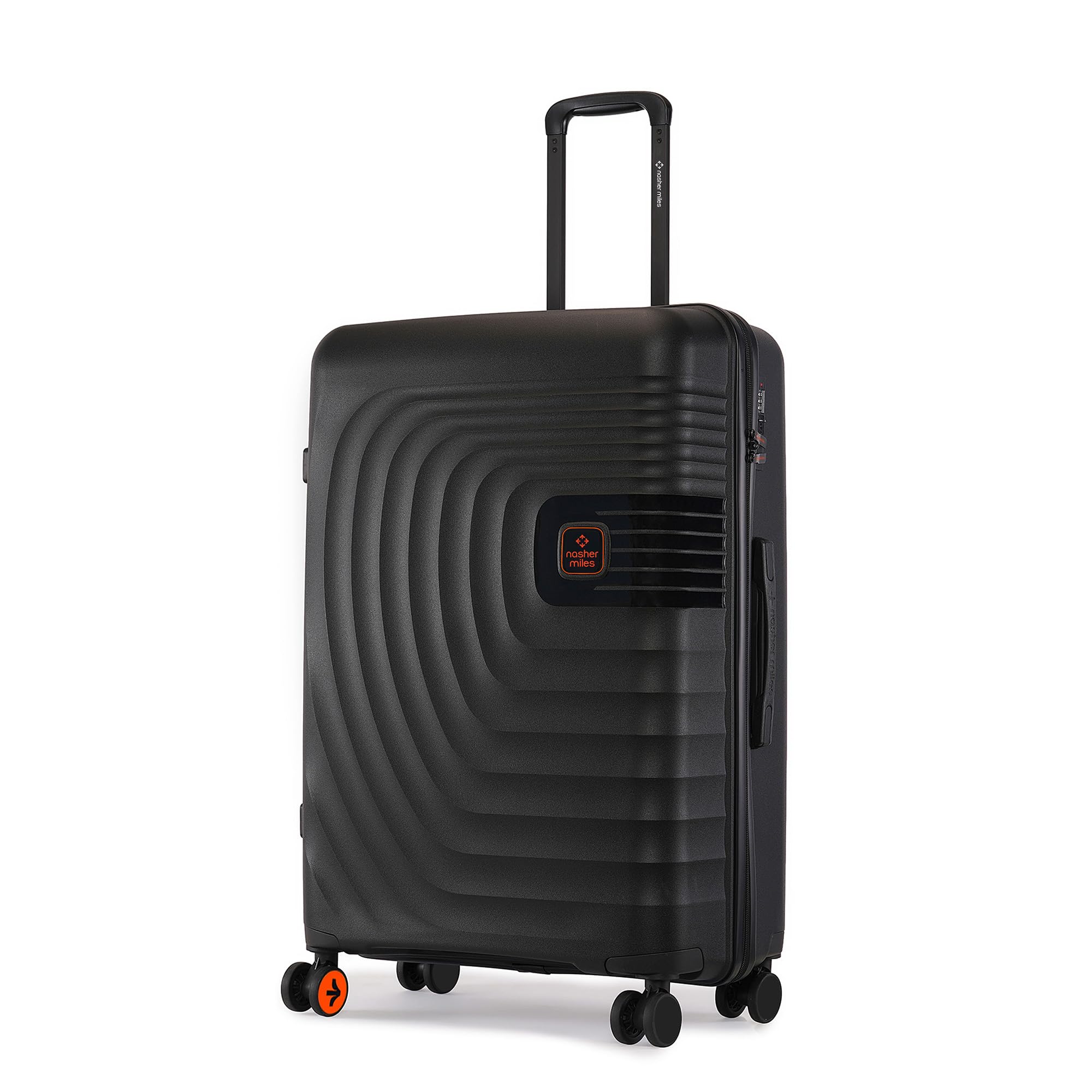 Polypropylene Boston Hard-Sided Polypropylene 8 Spinner Wheel Check-in Luggage Black 28 Inch |75Cm Trolley Bag Suitcase, Large