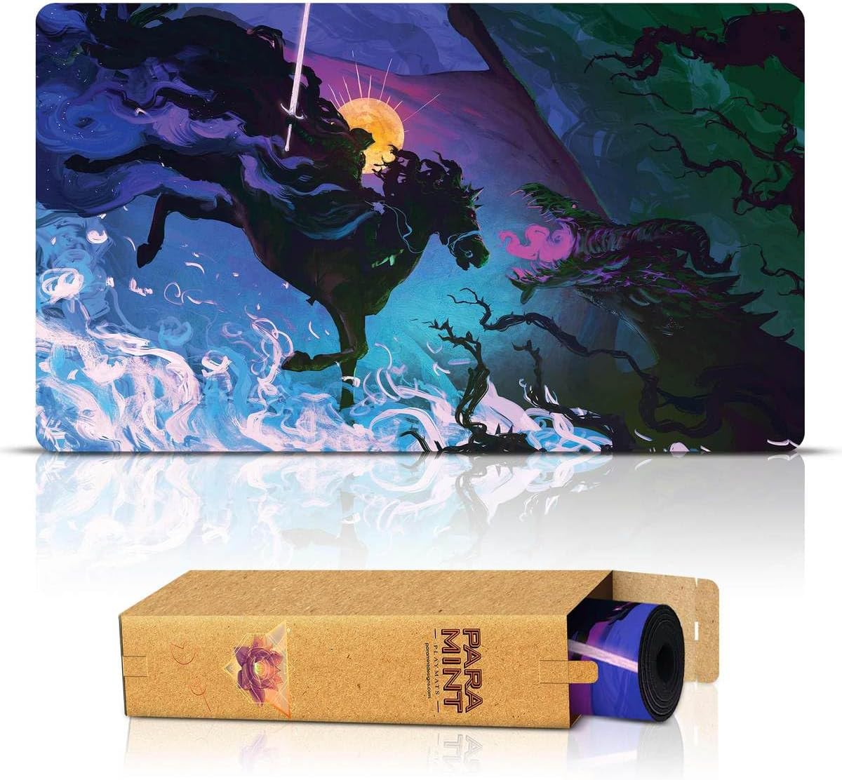 Knight of The Void (Stitched Edges) - The Lord of the Rings Play Mat - Compatible with Magic: The Gathering Play Mats - Play MTG, YuGiOh, TCG - Original Designs