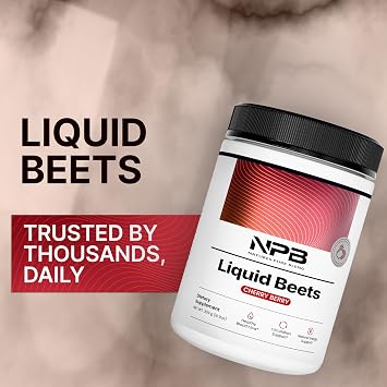 Nature's Pure Blend Organic Beet Root Powder Nitric Oxide Booster L-Arginine Liquid Beets for Blood Flow Circulation & Energy Pre-Workout Endurance Support 8,000 MG
