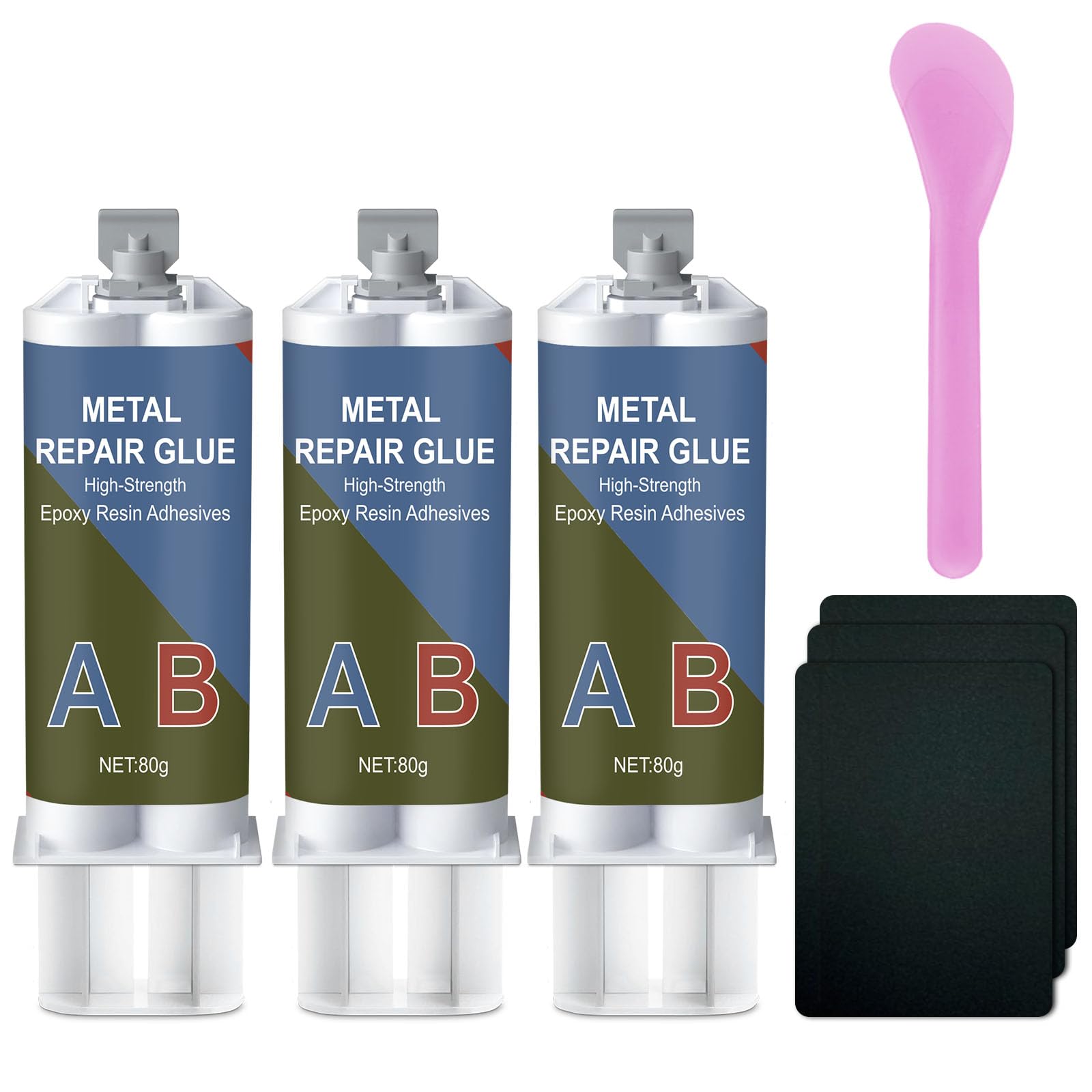 240g Metal Glue Heavy Duty Waterproof, AB Super Glue for Metal, Heat-Resistant, Suitable for Cast Iron, Ceramic, Hard Plastic, Strongest Liquid Welding Fillers