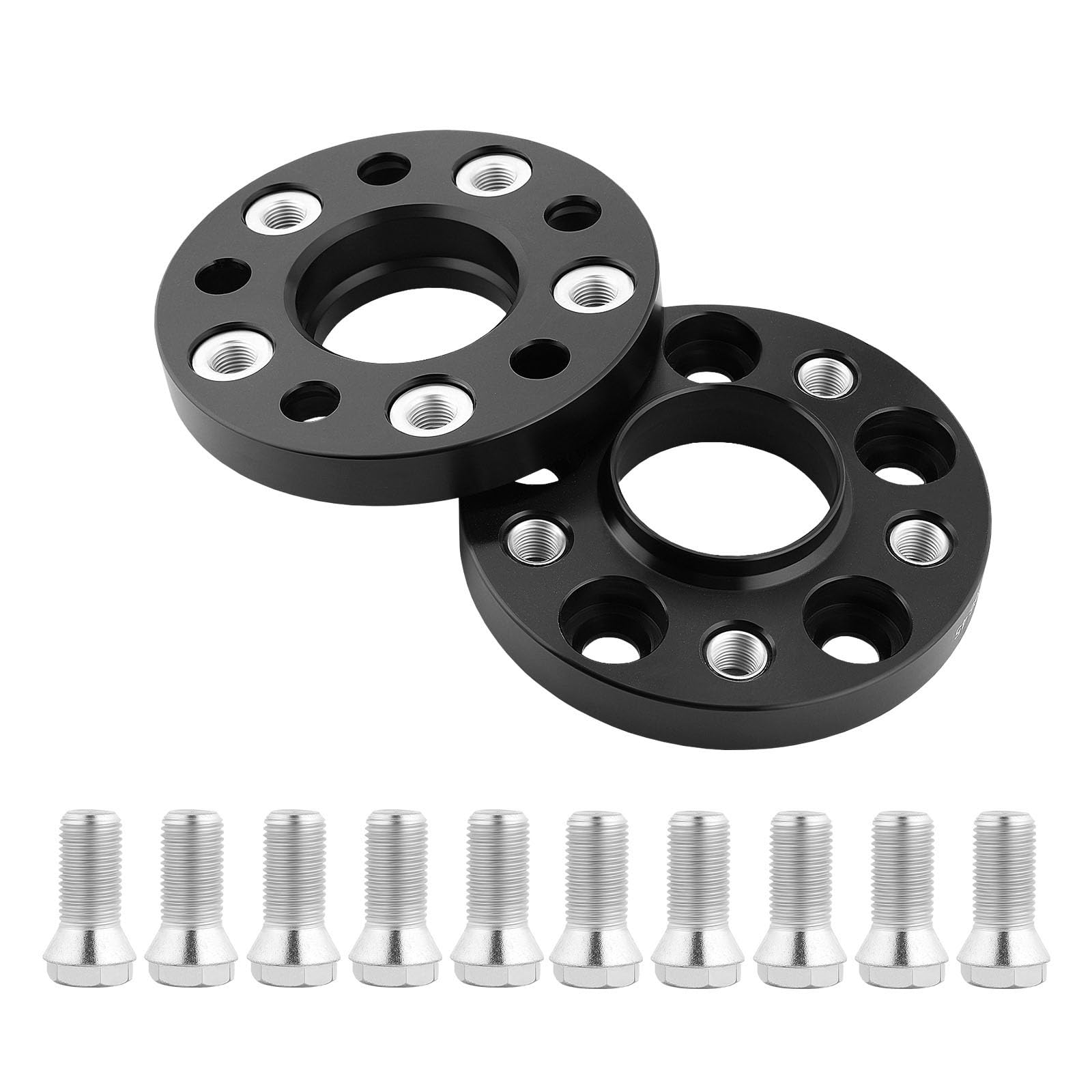 Spurverbreiterung 2x20mm Distanzscheiben Set LK: 112/5 NLB:66,45 mit 10X Radschrauben M14x1.5x25mm Spurverbreiterungen für Mercedes-Benz