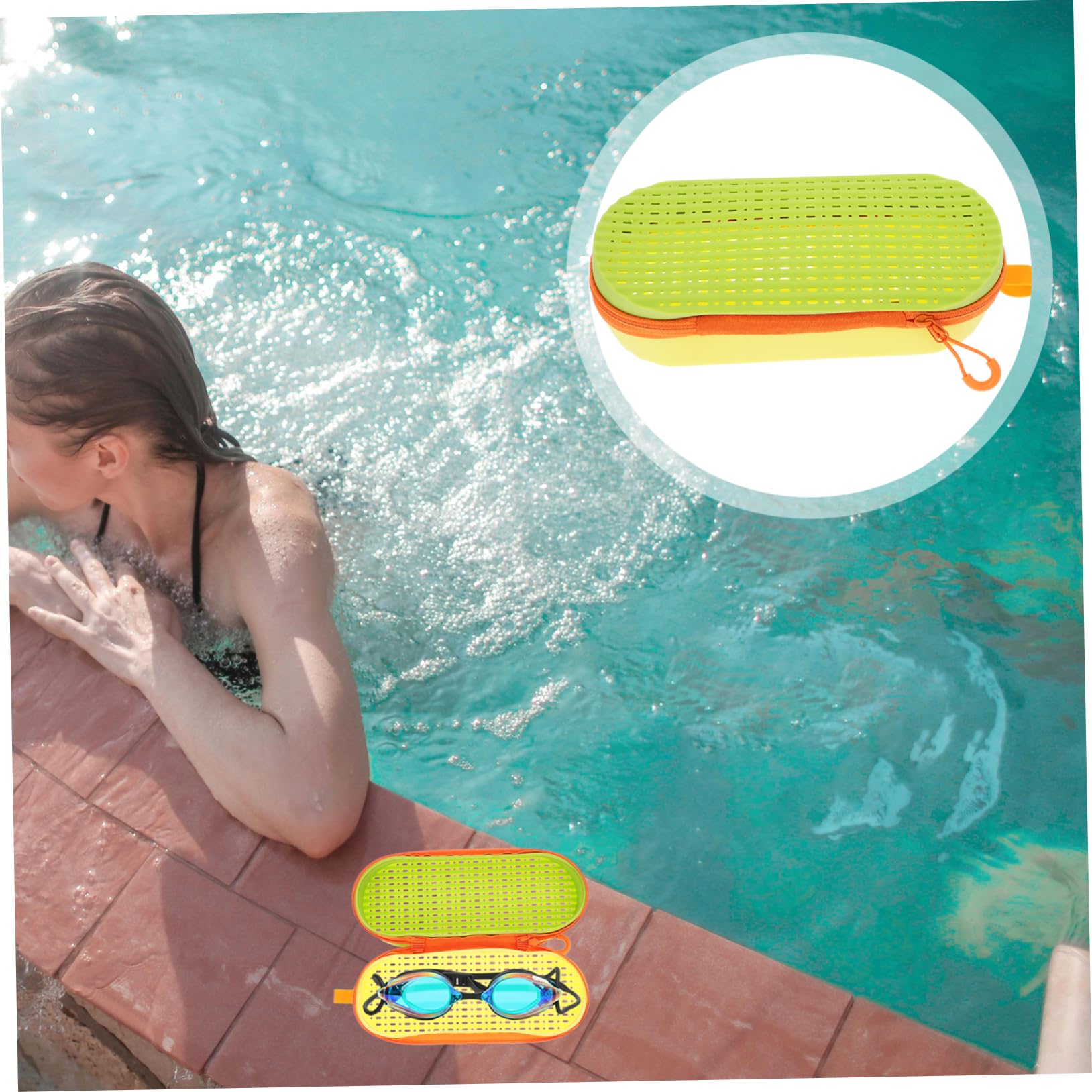 Sosoport 4 Pezzi Scatola Di Immagazzinaggio Per Occhialini Da Nuoto Scatole Caryying Per Occhialini Da Nuoto Custodie Per Occhiali Colorati Custodie Per Occhiali In Silicone Custodie Per
