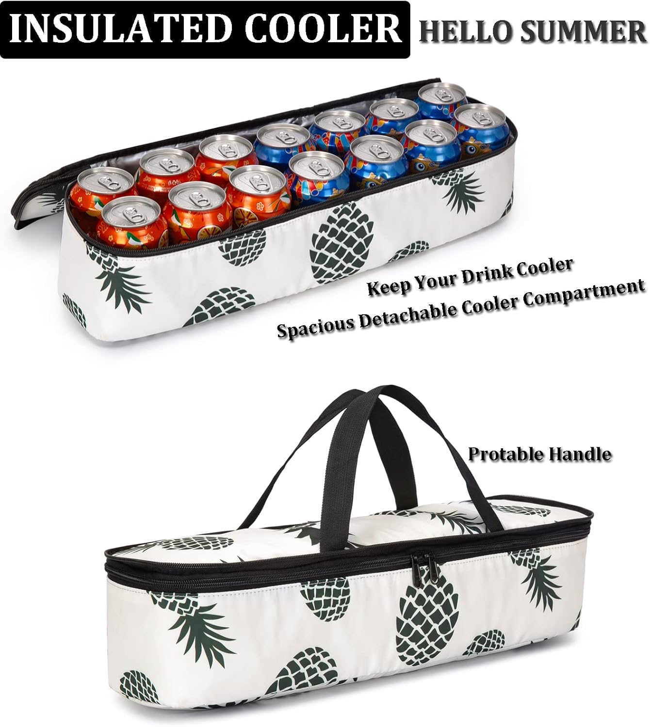 JIANYA Beach Bag Women Waterproof Sandproof Beach Tote Bags with Cooler Top Zipper Large Totes for Pool Travel Daily - Image 7