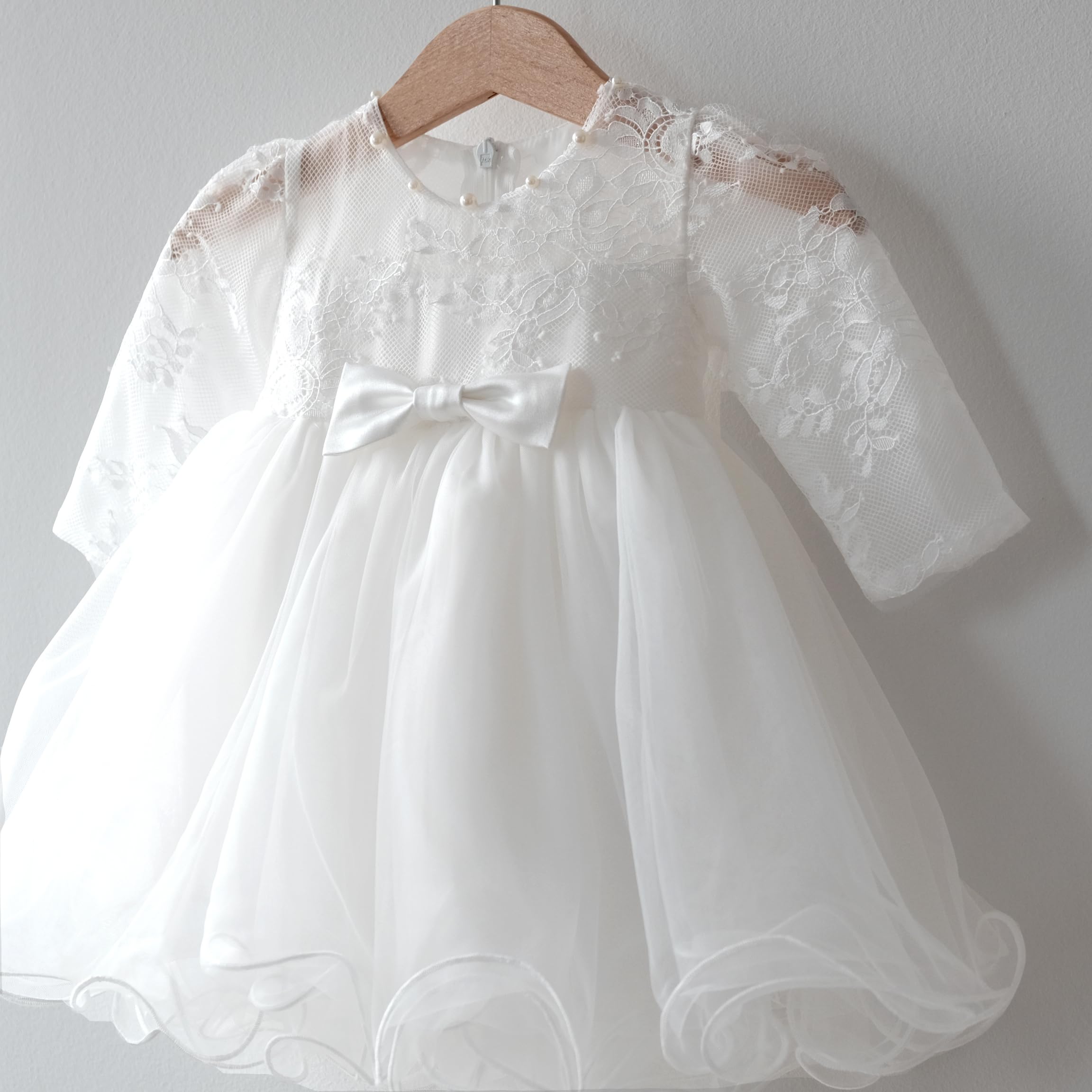 Taufkleid mit Bolero Baby Mädchen Tüll Prinzessinkleid M28