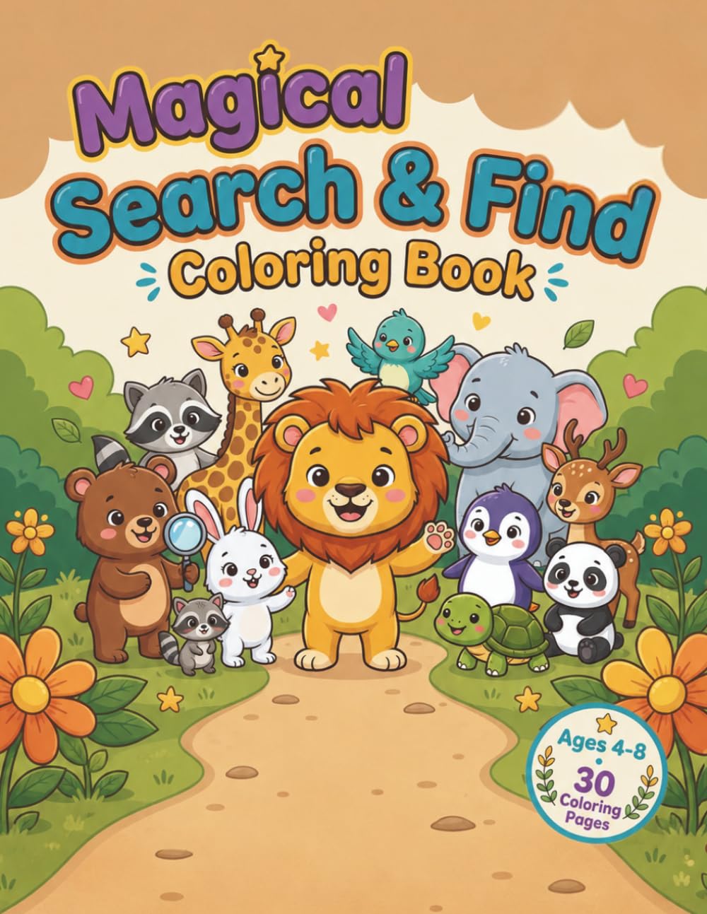 Magical Search & Find Coloring Book: Hidden Object Activity Pages for Kids Ages 4-8 | Color, Search, and Discover Activity Book for Preschool and Kindergarten