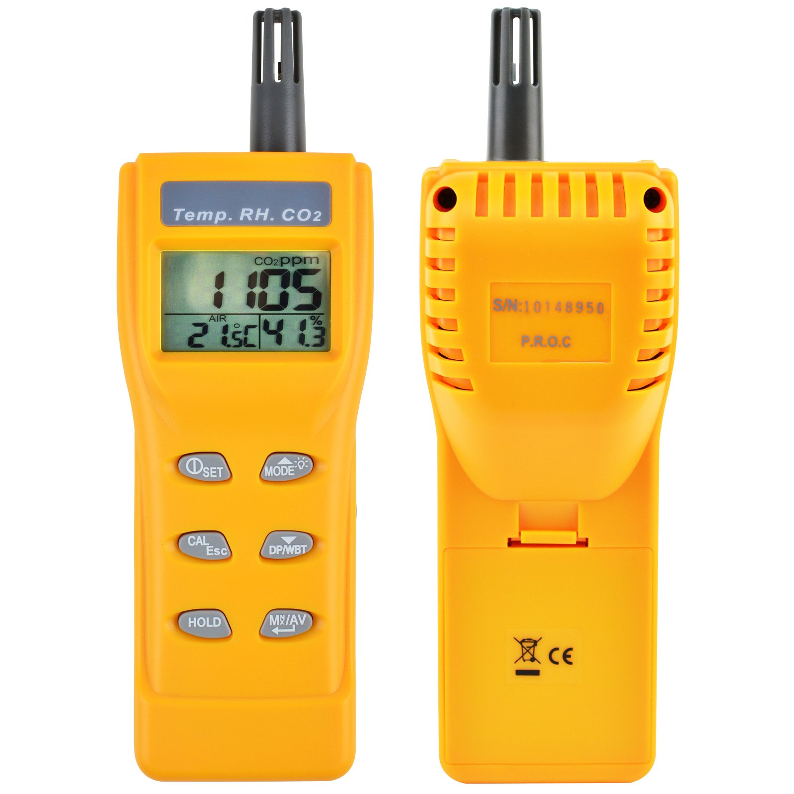 Buy CO2 Meter Handheld CO2 Monitor 9999ppm Measuring Range Carbon Dioxide Detector NDIR Sensor