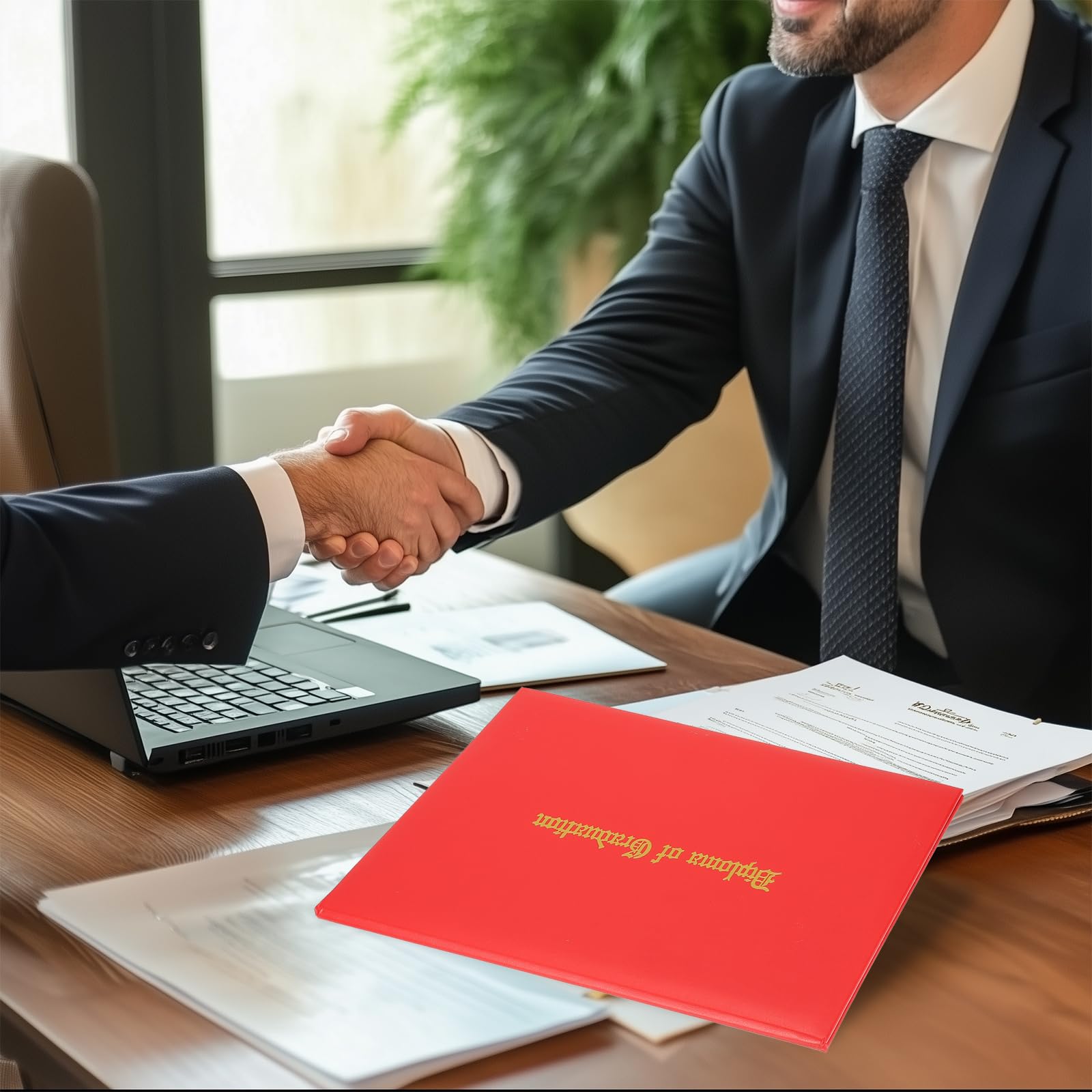PATIKIL Portadocumentos Para Certificados 6 Unidades Para Papel 8.5x11" Graduación Diploma Imitación Cuero Impresión Oro Premio Reconocimiento Logro