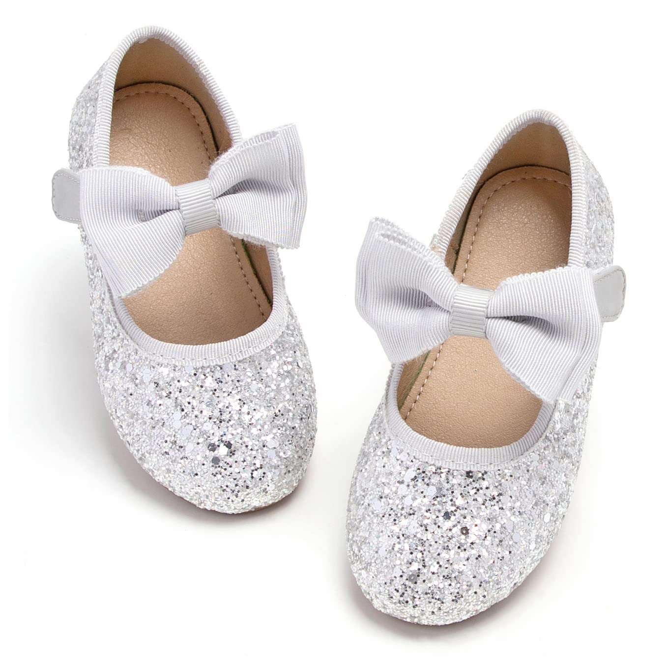 GINFIVE Toddler Girls Dress Shoes Mary Janes Ballerina Flats for Girls Shoes Toddler