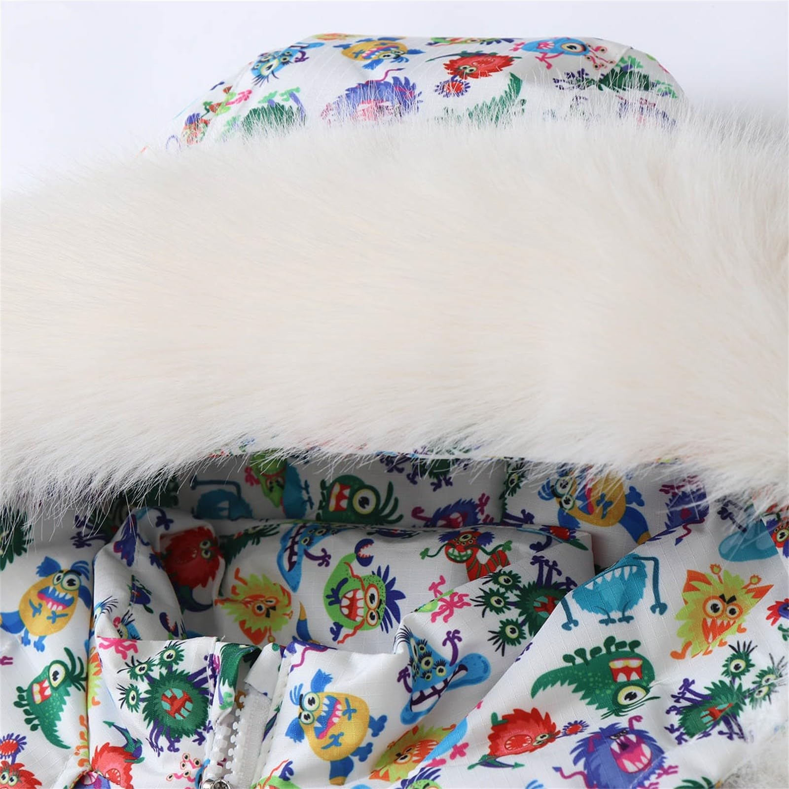 Generisch Mono de nieve para niños, térmico, resistente al viento, impermeable, traje de invierno, mono de nieve, protección de queso, chaqueta de plumón con capucha e impresión, para exteriores