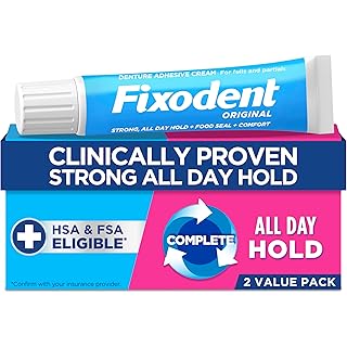 Fixodent Complete Original Denture Adhesive Cream, 2.4 oz, Pack of 2