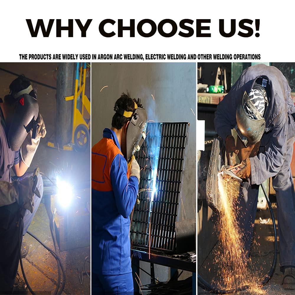 Shade 10 Welding Lens Replacement - 4.5x5.25 Inch Glass With Flip-Up Front & Retainer Springs