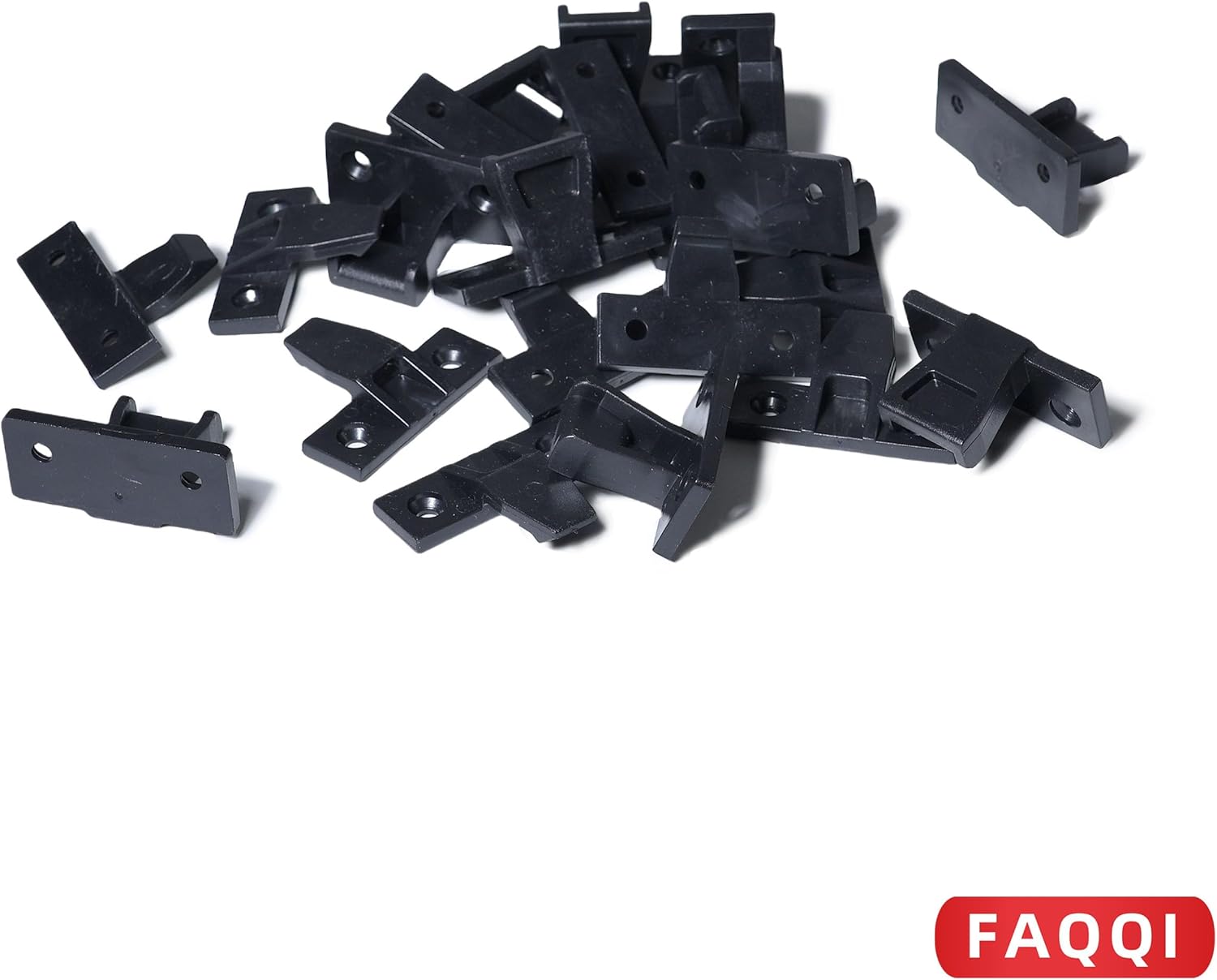 10pcs Invisible Panel Clips – Push Fit Fasteners for Cabinet & Furniture Connection, Quick Install Plastic Corner Bracket for Wardrobe or Wall Panel Mounting (Black)