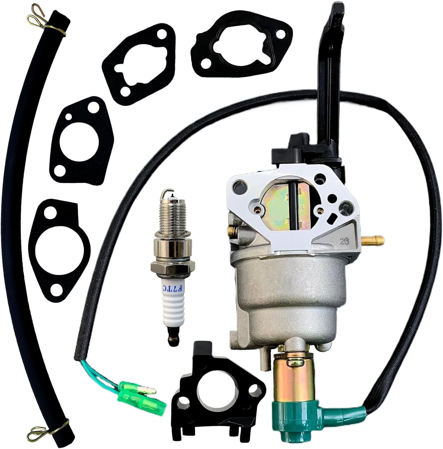 Ruixing 8750 420cc Carburetor for Predator 420cc 439cc 459cc 6500 7000 8750 9000 9500 Harbor Freight Generator 69671 68530 Honda GX390 GX340 Generac GP6500 GP5500 GP7500 Champion 7000/7500/9375W parts