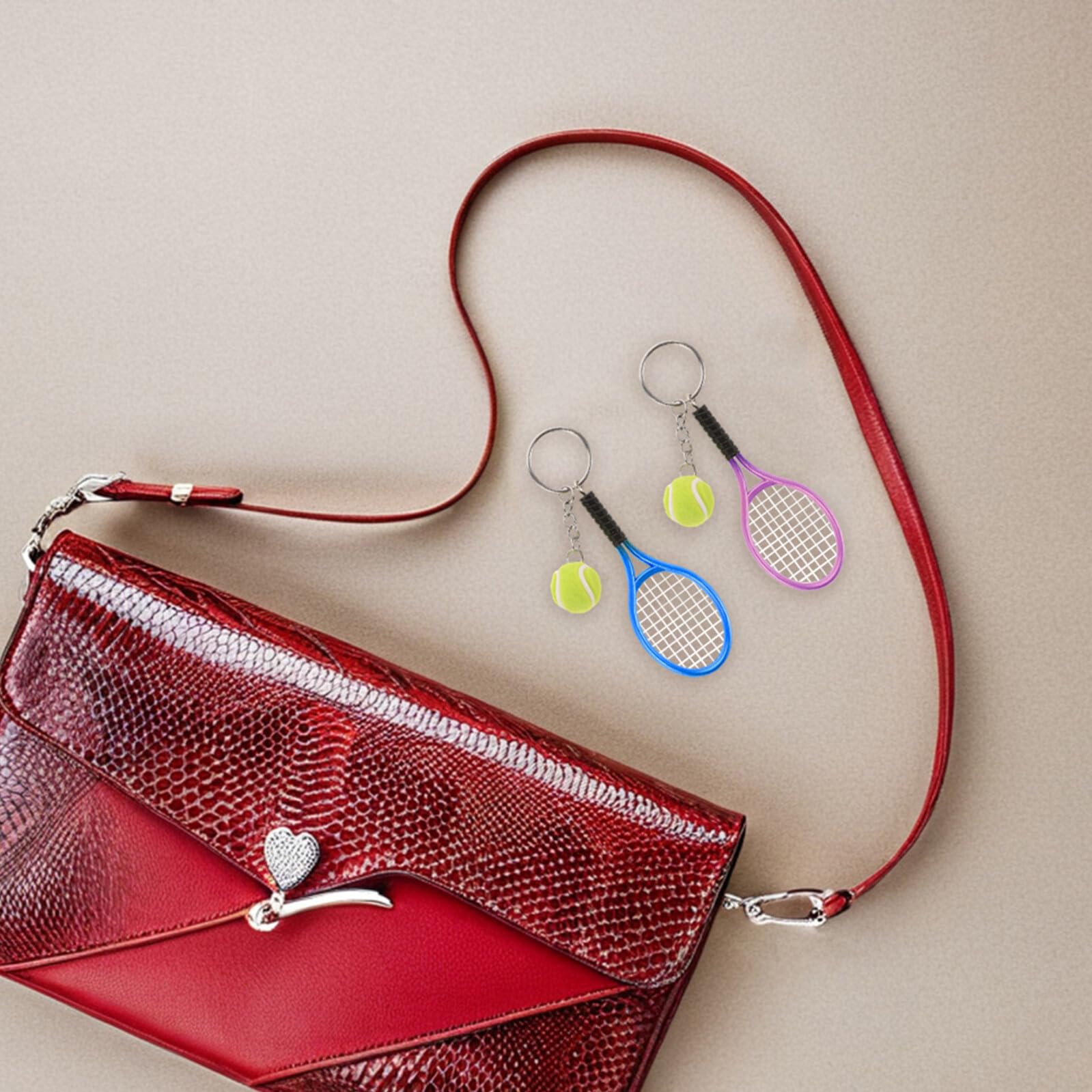 18 piezas Llavero Raqueta Tenis Colores Vibrantes Compacto para Llaves y Mochilas Diseño Distintivo y Ligero Regalo para Amantes del Tenis