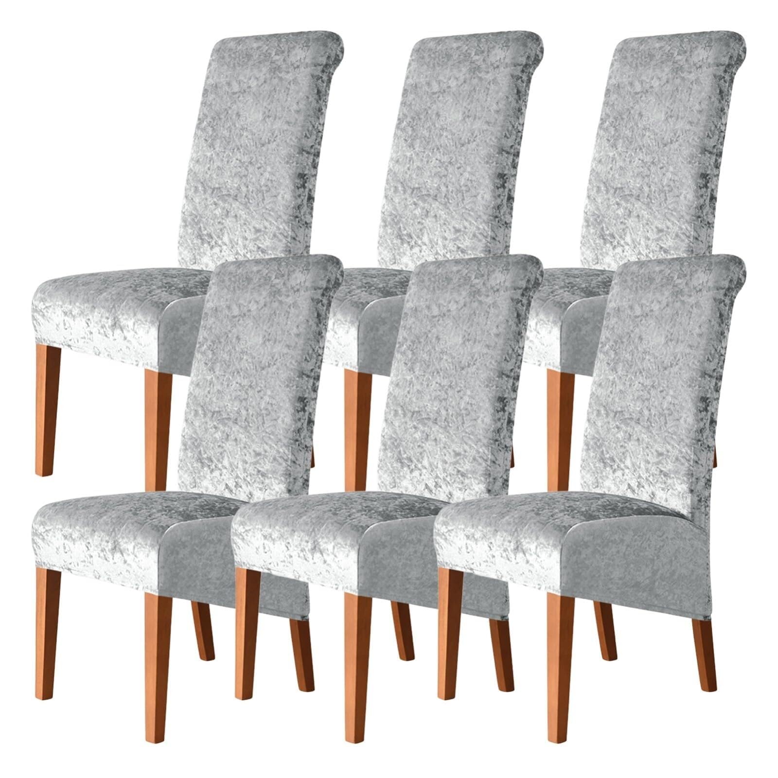 NMVAWIPT Dining Chair Covers, Stretch High-Back Room, Universal Fit Slipcovers With Elastic Bottom, For Restaurant Living Banquet(25#,6Pcs)