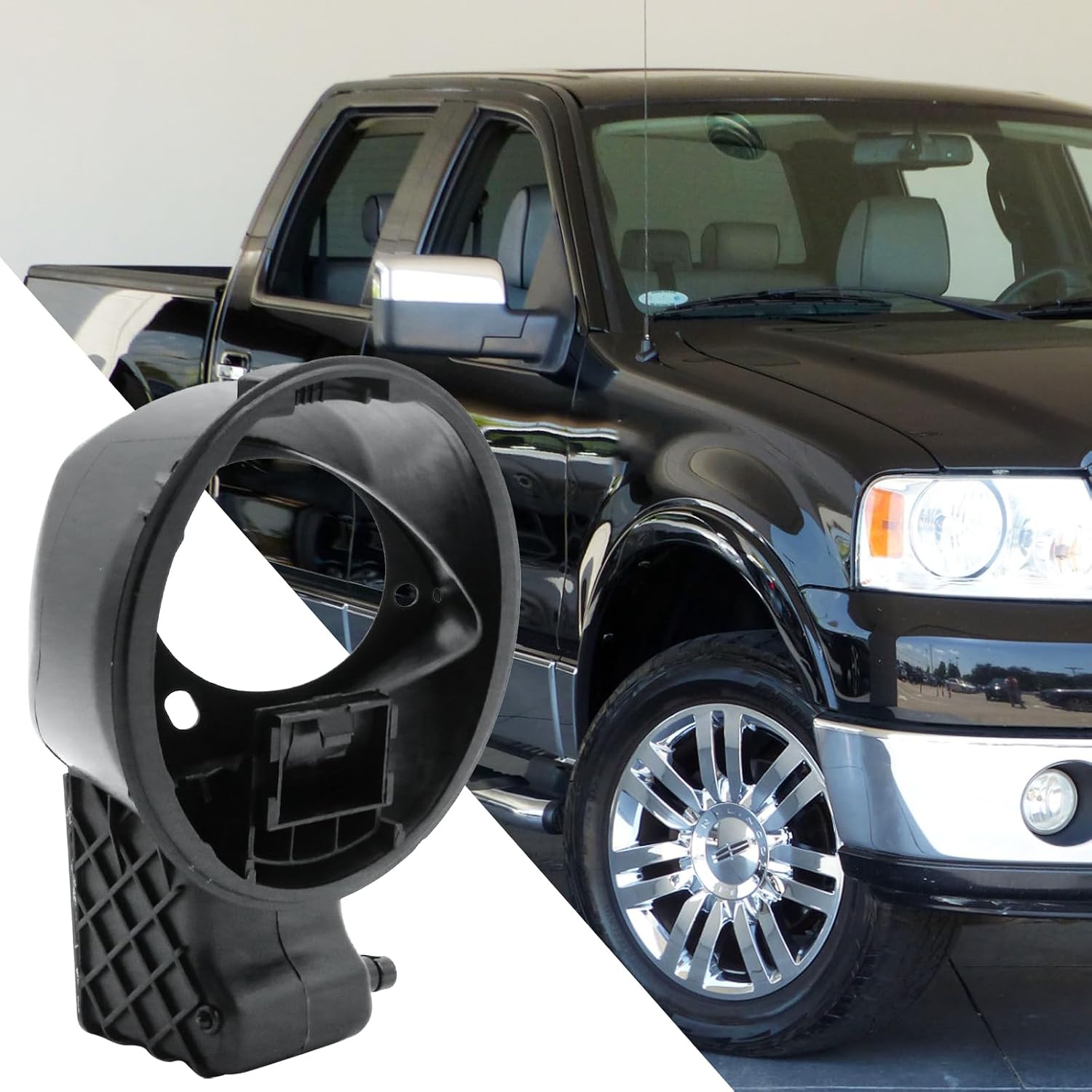 Saihisday 4L3Z-9927936-BA Fuel Filler Gas Cap Door Lid Housing and Door Cap Kit, Replacement for F Series 150 2004-2008, Replaces 924-801