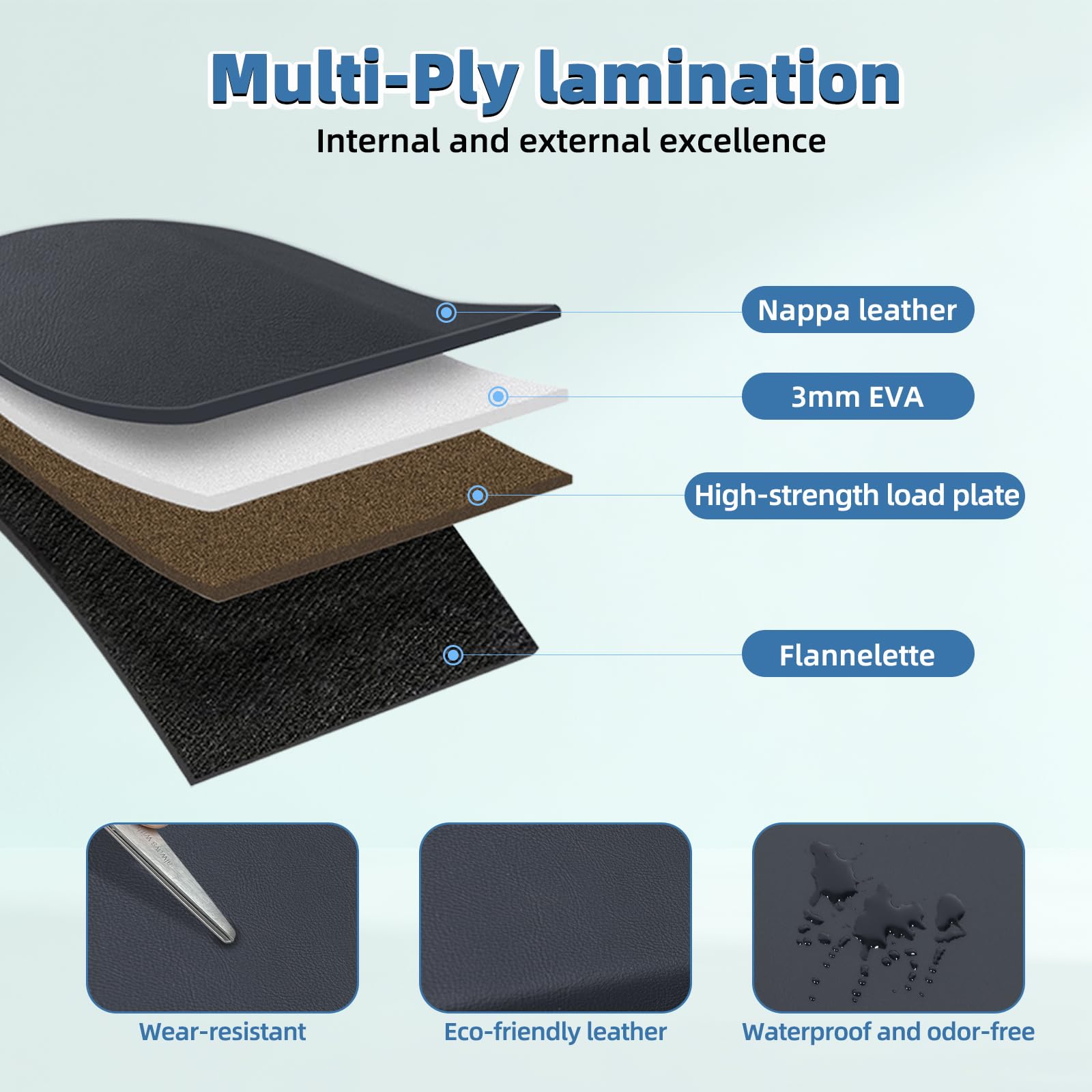 Organizer per bagagliaio con illuminazione intelligente, maniglia stabile, telaio in ABS, auto a LED (luce soffusa), funzionamento AA (LED, 103 x 29 x 31 cm)