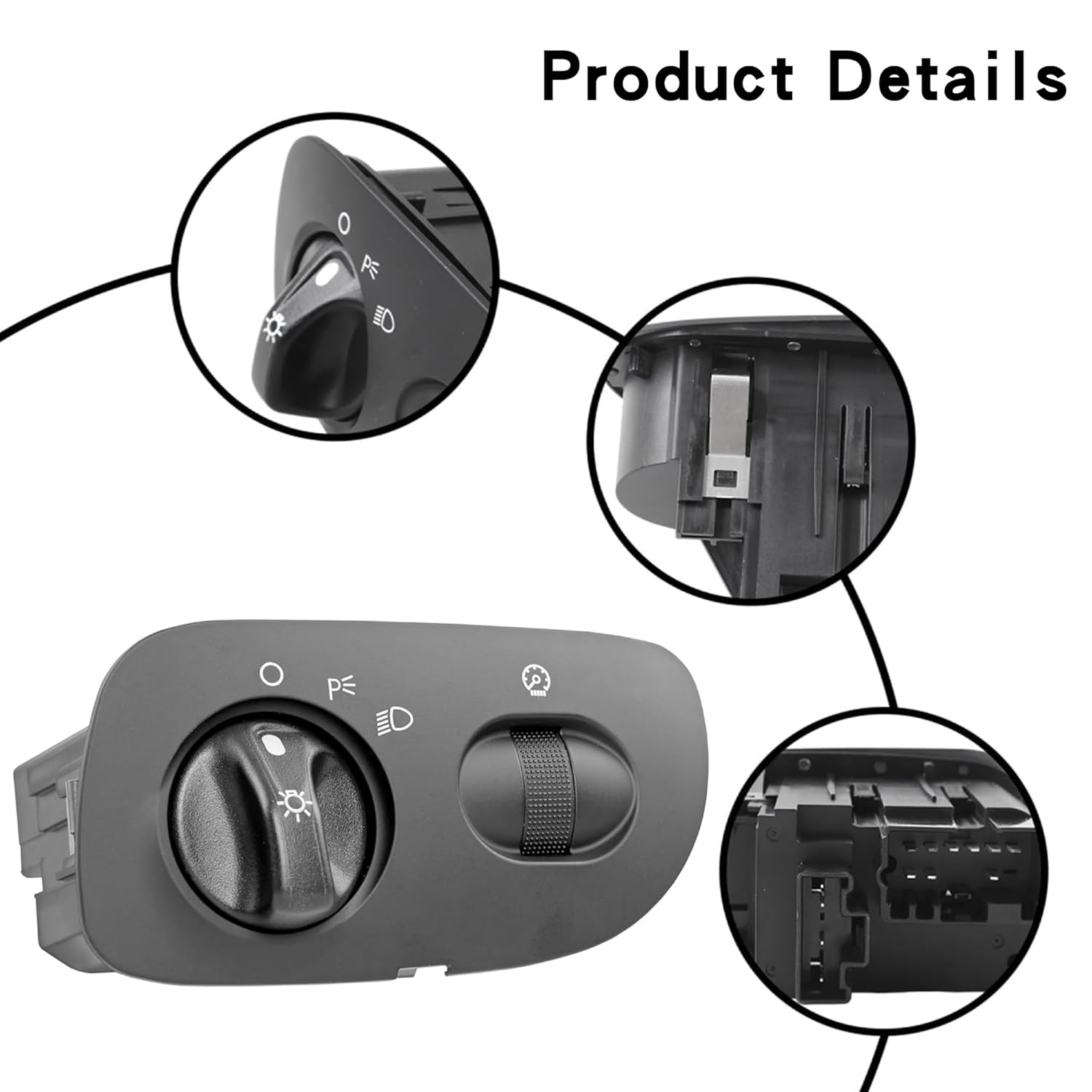 Headlight Switch Compatible with 2000-2002 Ford Expedition & 2000-2004 F-150 Without Fog Light Function, Replaces YL3Z11654BAA YL3Z11654BAB 1S2667