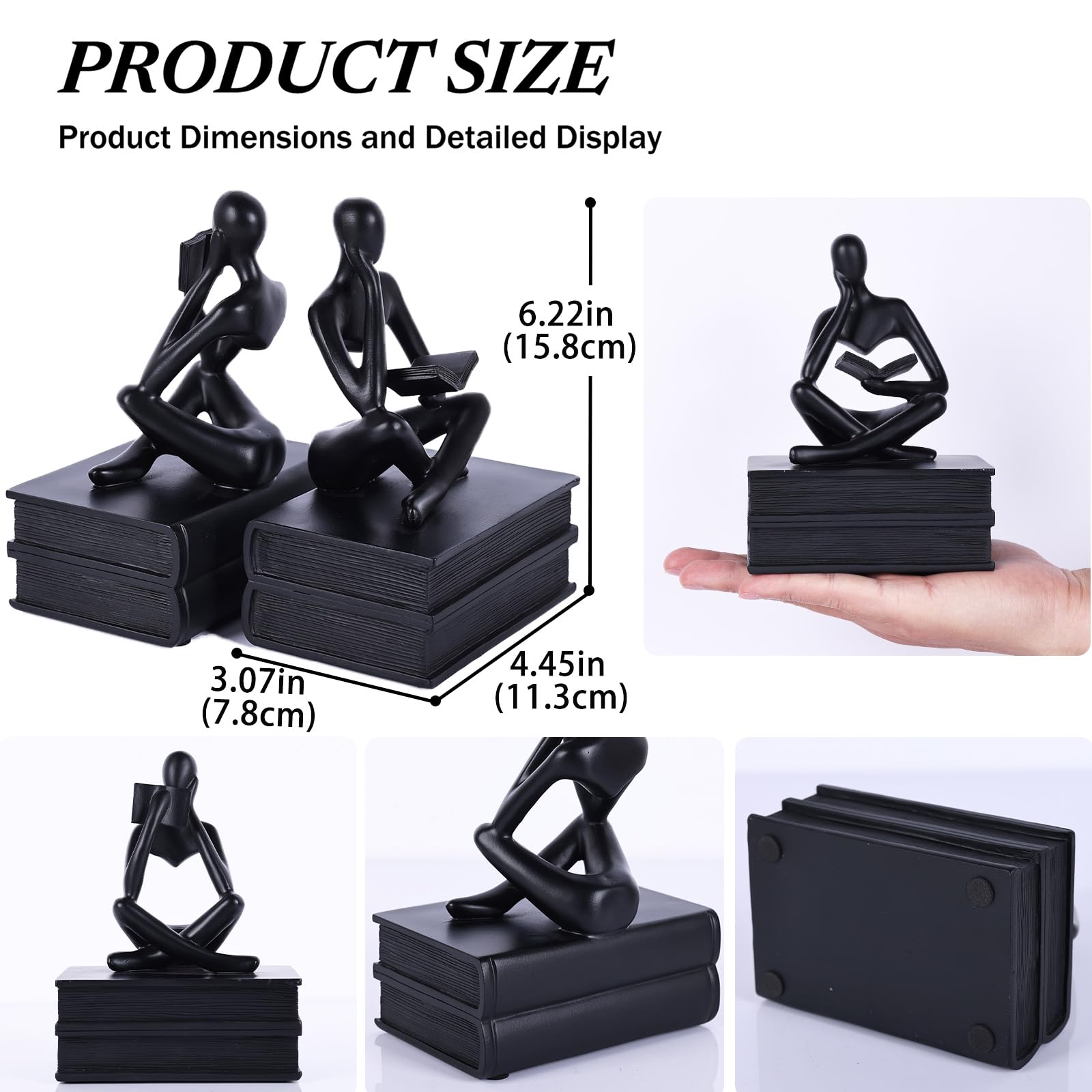 Fermalibri da lettura, regali per gli amanti dei libri, decorazione per scaffali per lettori, laureati, studenti e insegnanti, decorazione per la casa della scultura per scaffali, scrivania, ufficio e