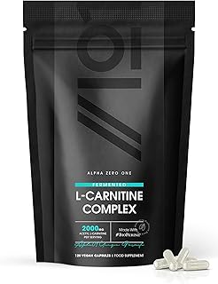 L-Carnitine 2000mg with BioPerine® - Energy & Metabolism Support - High Strength Acetyl L-Carnitine Complex - Non GMO, Gluten Free, Halal – 120 Vegan Capsules- 120 Vegan Capsules.