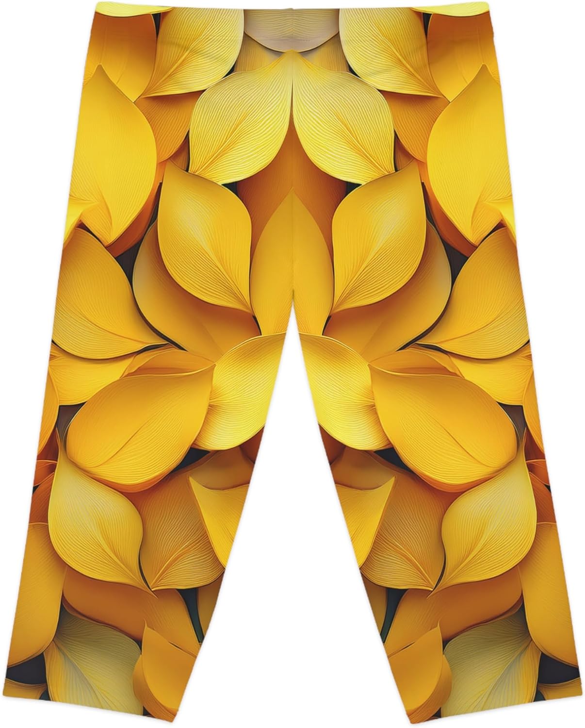 Bold Patterned Capri Leggings, Stretchy Workout Pants, Cropped Activewear, Fitness Apparel, Gift for Her