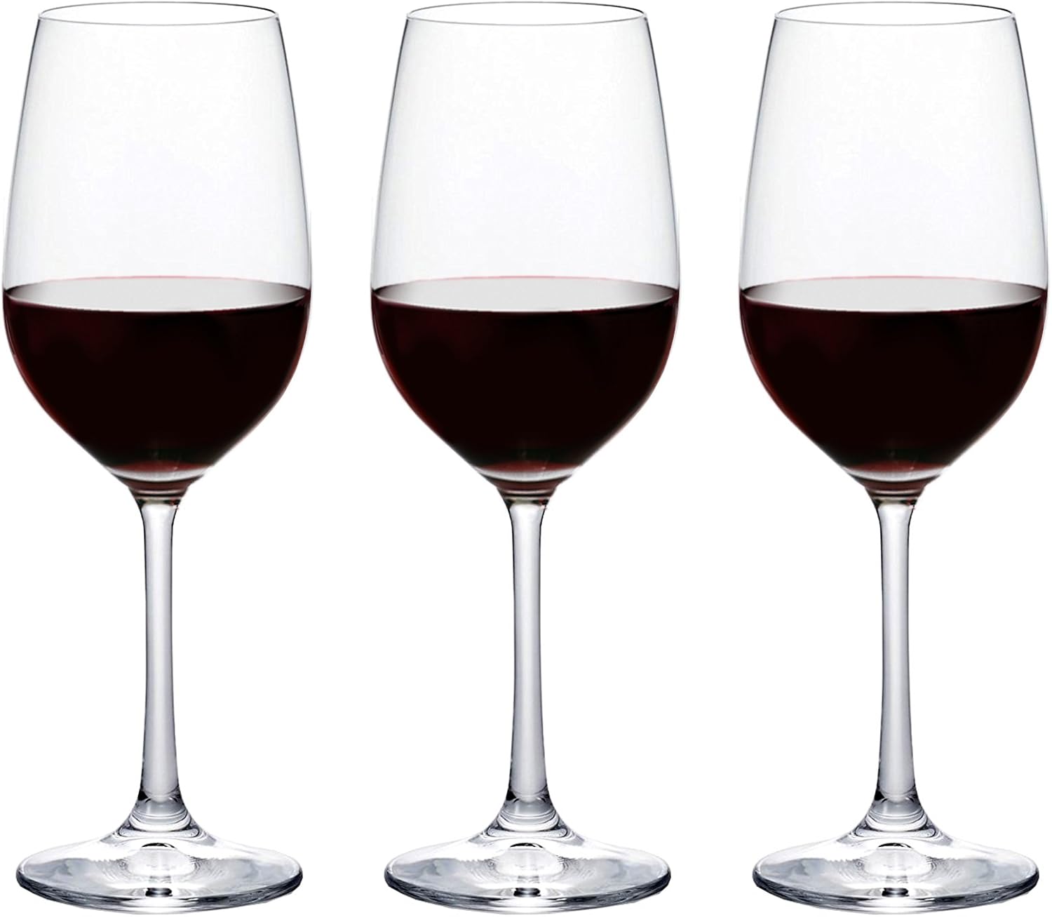 Aderia 8613 Plaisir Wine Glasses, 10.1 fl oz (300 ml), Shatter-Resistant Glasses, Set of 3, Made in Japan, Dishwasher Safe, Transparent