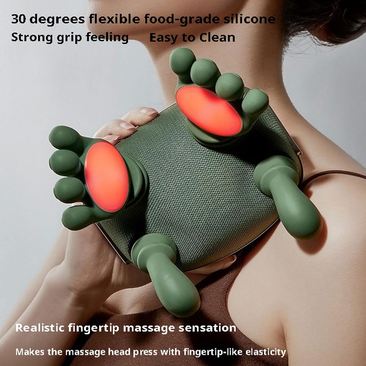Massageur Handiva - masseur cervical, Massageur d'épaule et de cou de la main, Massage de cou avec chaleur, Réglage à 3 vitesses, Massage de maxage 3D de tissu profond électrique