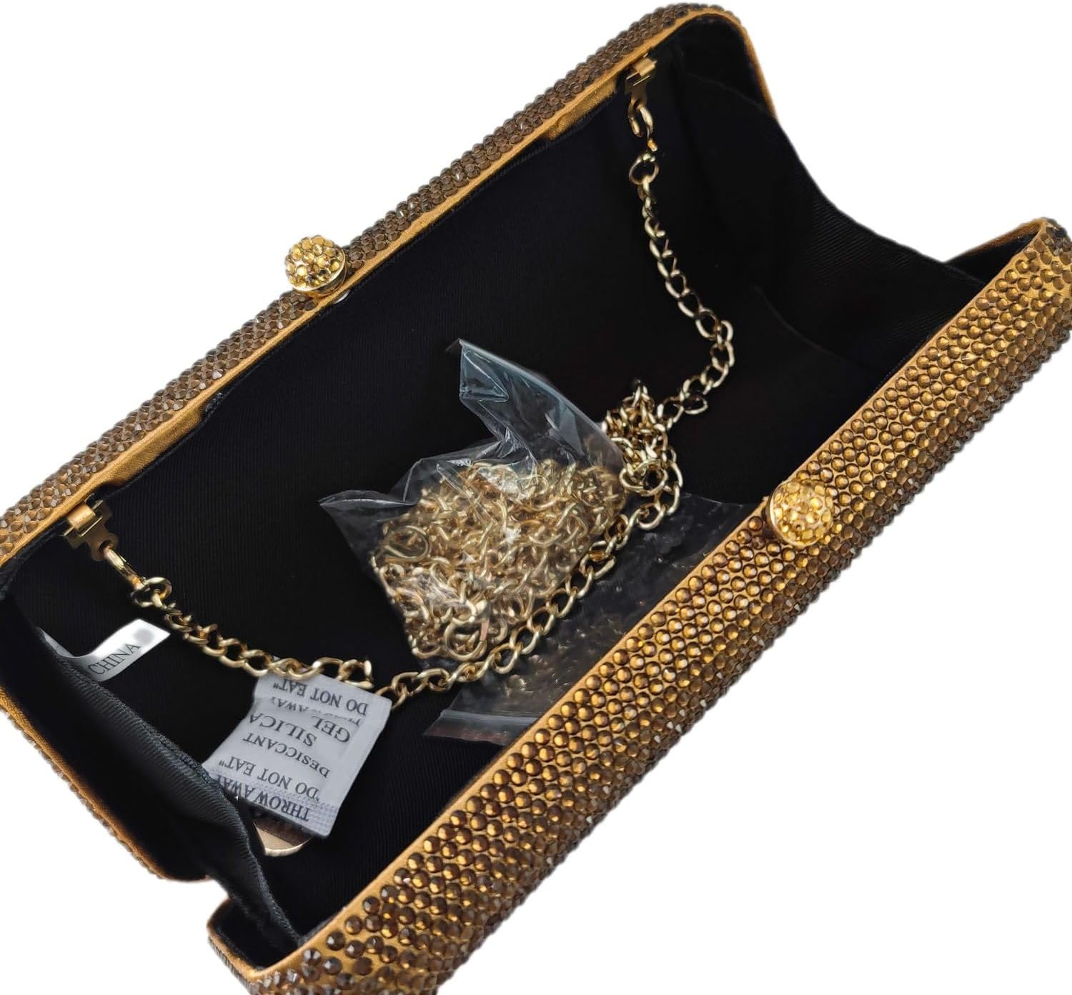 Boutique De FGG Evening Bags and Clutches Women Formal Crystal Clutch Handbags Wedding Rhinestone Clutch Purse,Mini - Image 6
