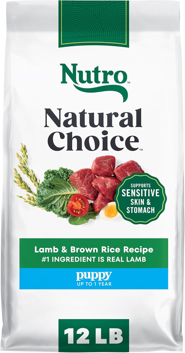 ((Best By/NOV/11/2025))Nutro Natural Choice Lamb & Brown Rice Puppy Food Dry Recipe, 12 lb. Bag Lamb 12 Pound (Pack of 1)