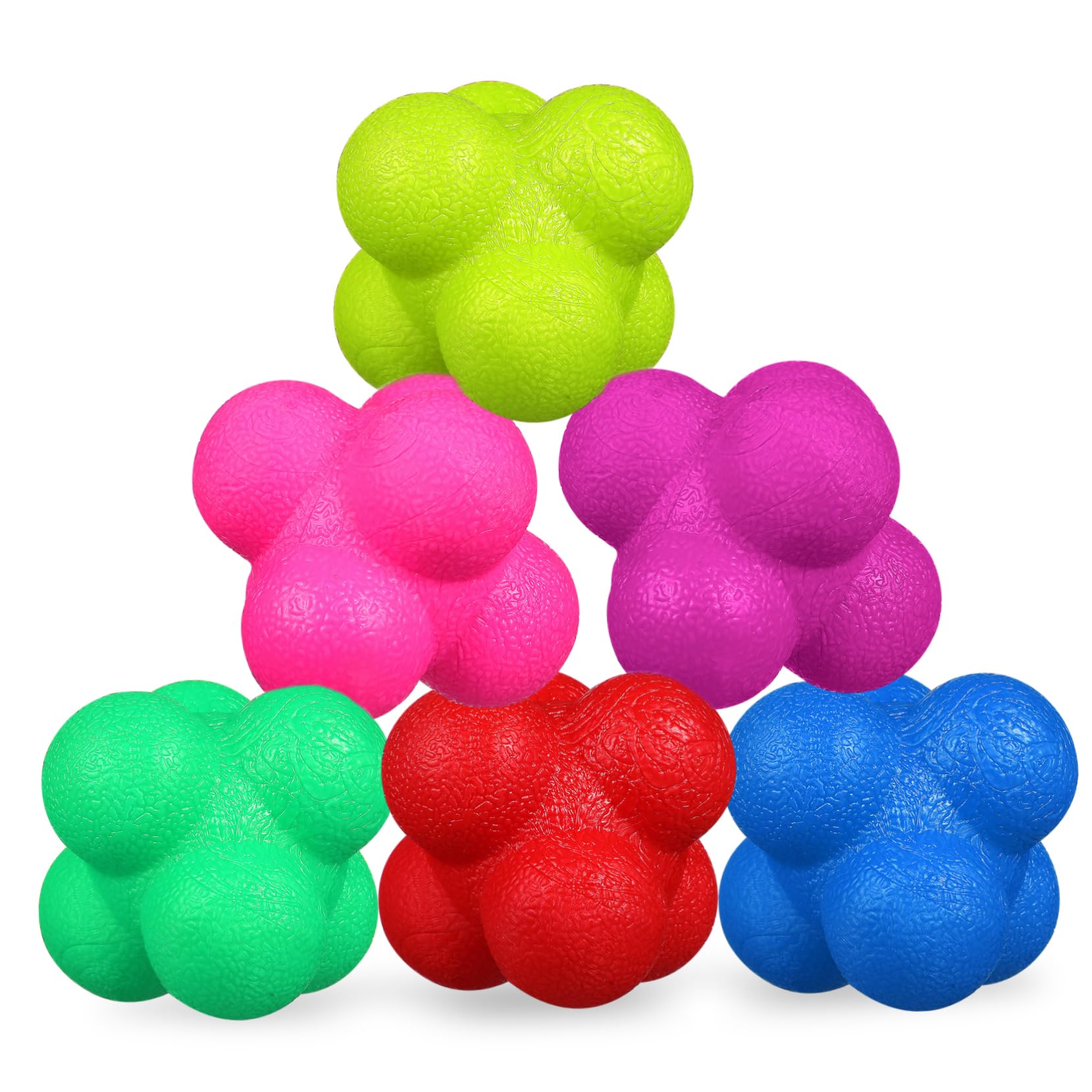 VANZACK Agility Balls Colorful Hexagonal Reaction Balls for Reflex Training Sports Exercise Hand-Eye Coordination
