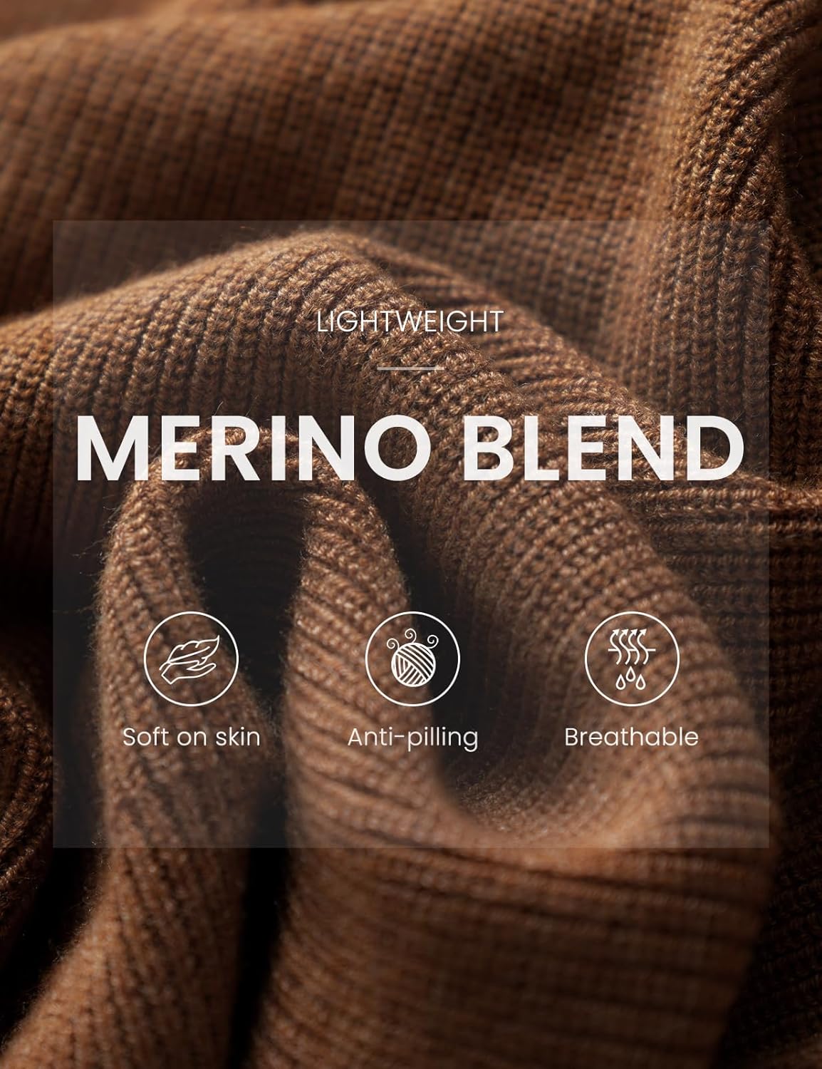 Women's Merino Wool Blend Sweater 2025 Fall Winter Trendy Polo V Neck 1/4 Zipper Long Sleeve Knit Pullover Sweater - Image 4