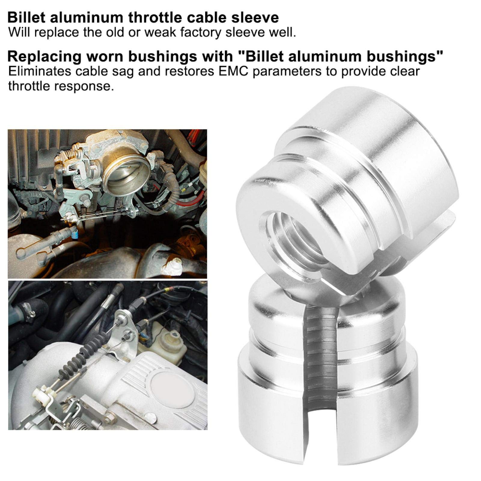 Boccola cavo acceleratore, kit cavo acceleratore, kit 2 boccole cavo acceleratore in alluminio adatto per E30 E28 E39 E36 M20 M30 M50 S14 M60