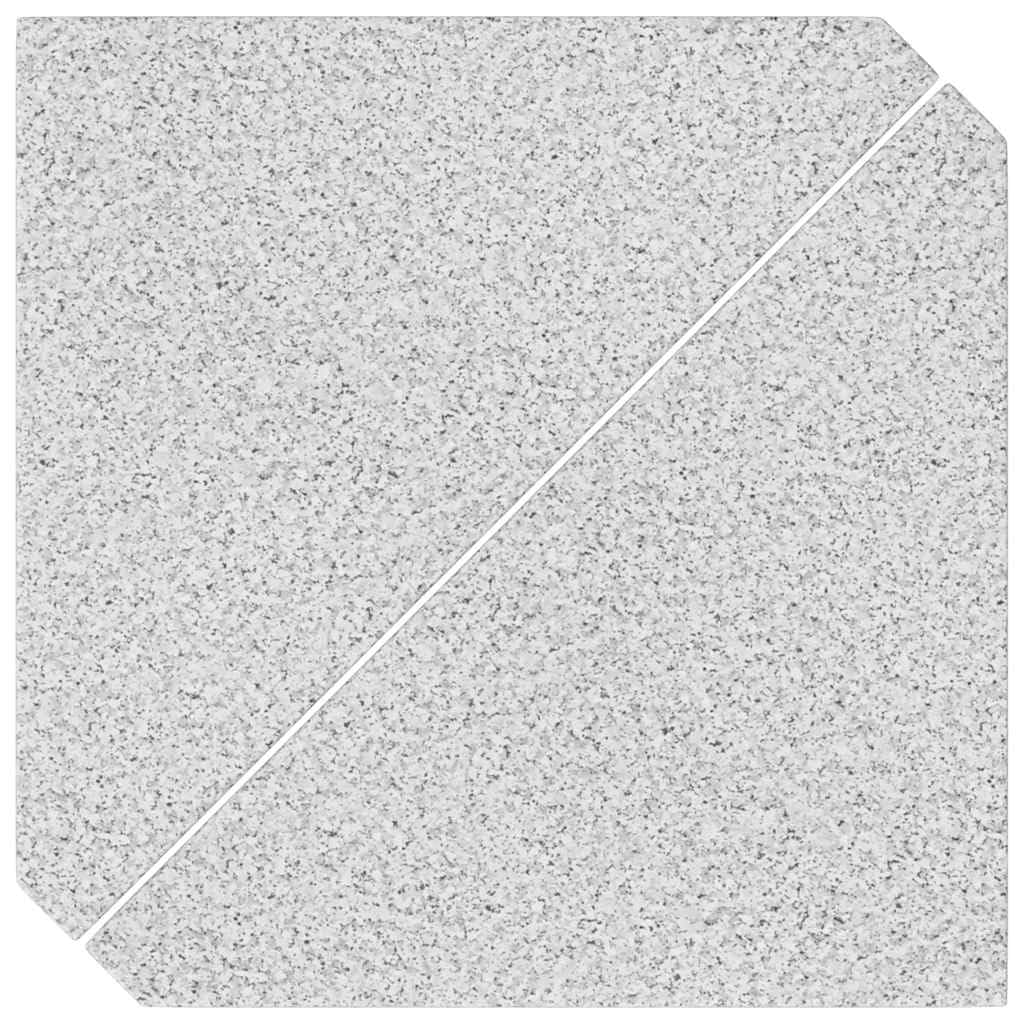vidaXL Discos de Peso para sombrilla (2 Unidades, Granito Gris, Triangulares, 14 kg)