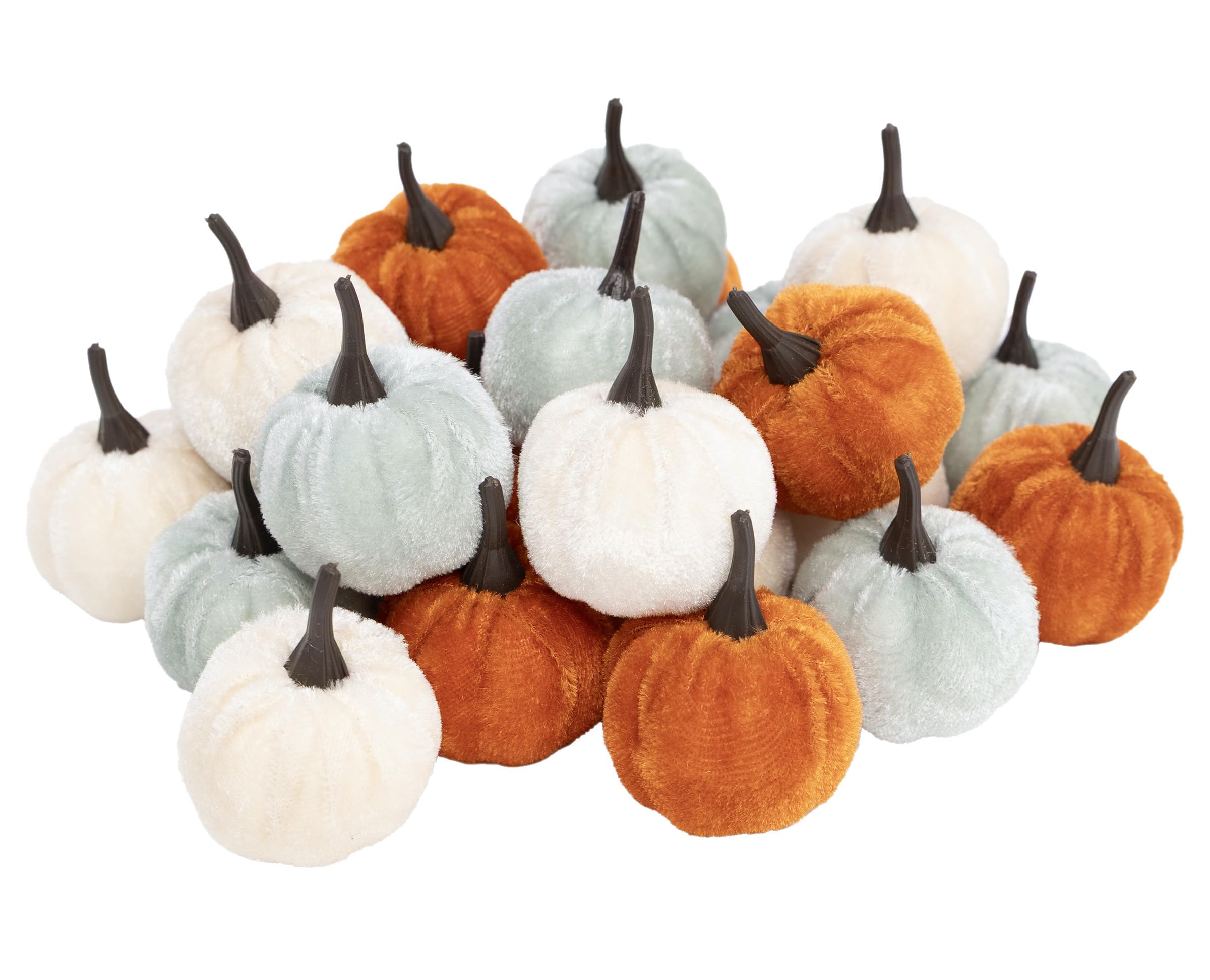 Boston International Mini Pumpkins Fall Autumn Harvest Thanksgiving Tabletop Decorations, 24 Piece Set, Harvest Pumpkin Box