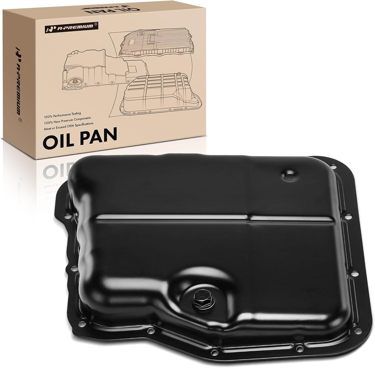 A-Premium Transmission Oil Pan with Drain Plug Compatible with Subaru Outback 2015-2021, Forester 2014-2018, Legacy 2015-2021, Ascent 2019-2021, WRX 2015-2020, 2.0L 2.4L 3.6L, Replaces 31225AA022